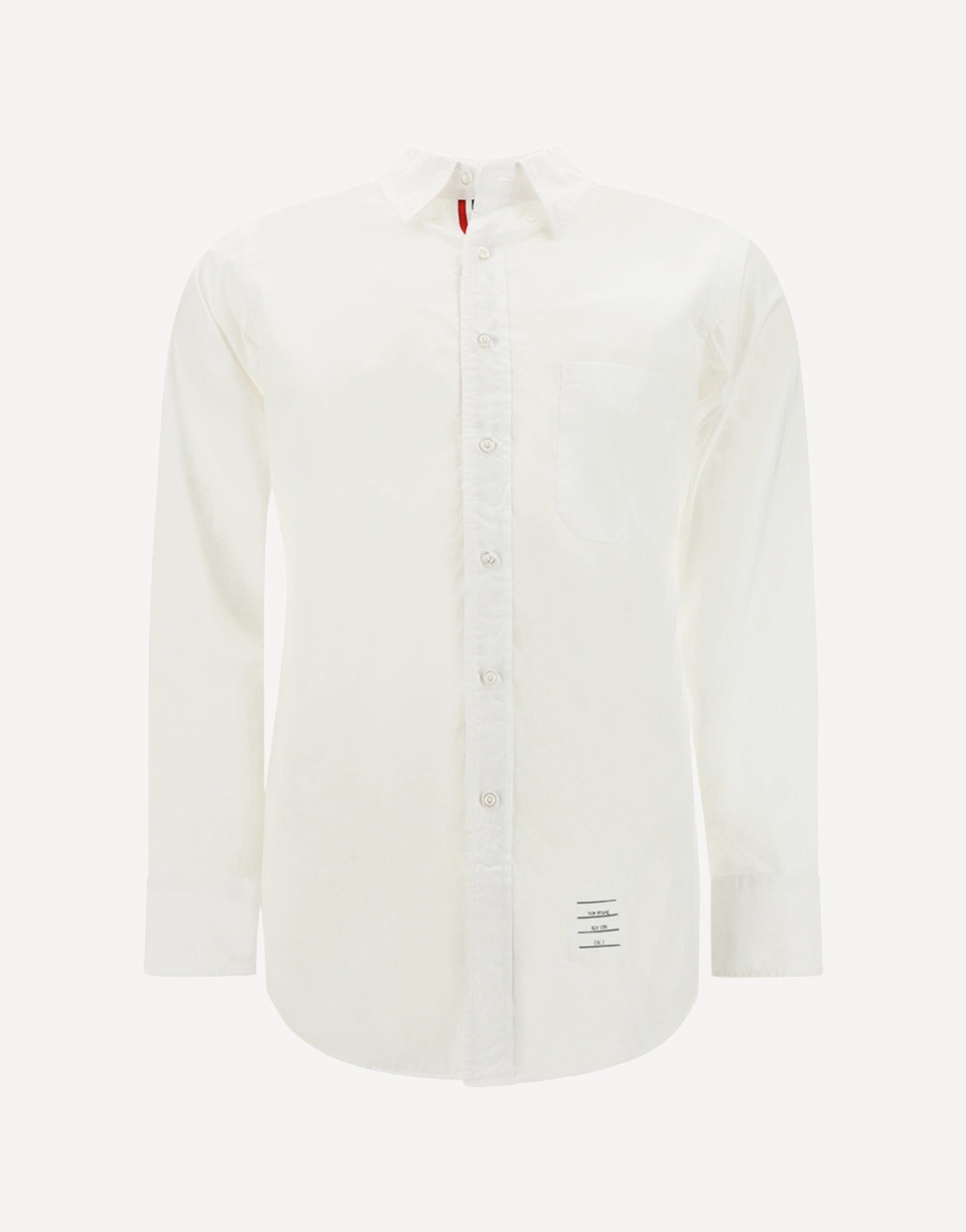 Thom Browne Cotton Shirt With Brand Signature Patch