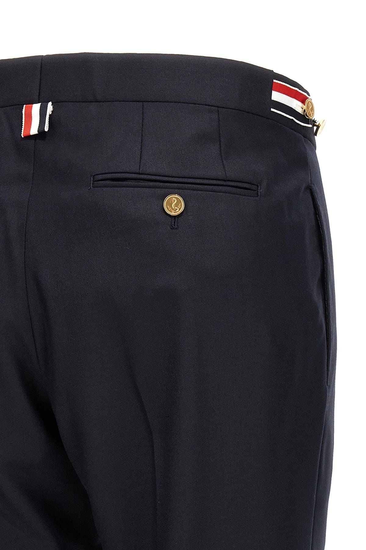 Thom Browne Thom Browne Low Rise Wool Twill Pants