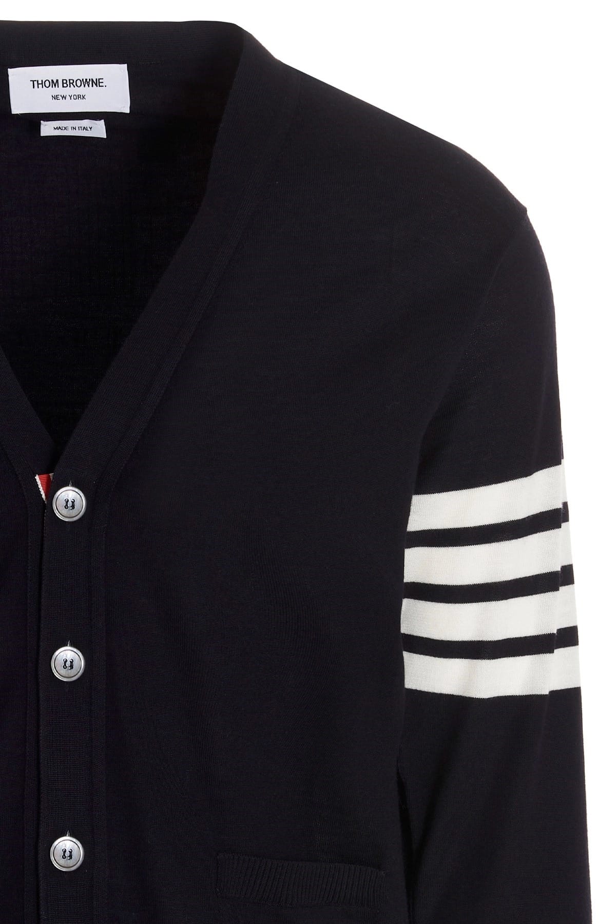 Thom Browne Thom Browne Merino Wool 4-Bar Cardigan