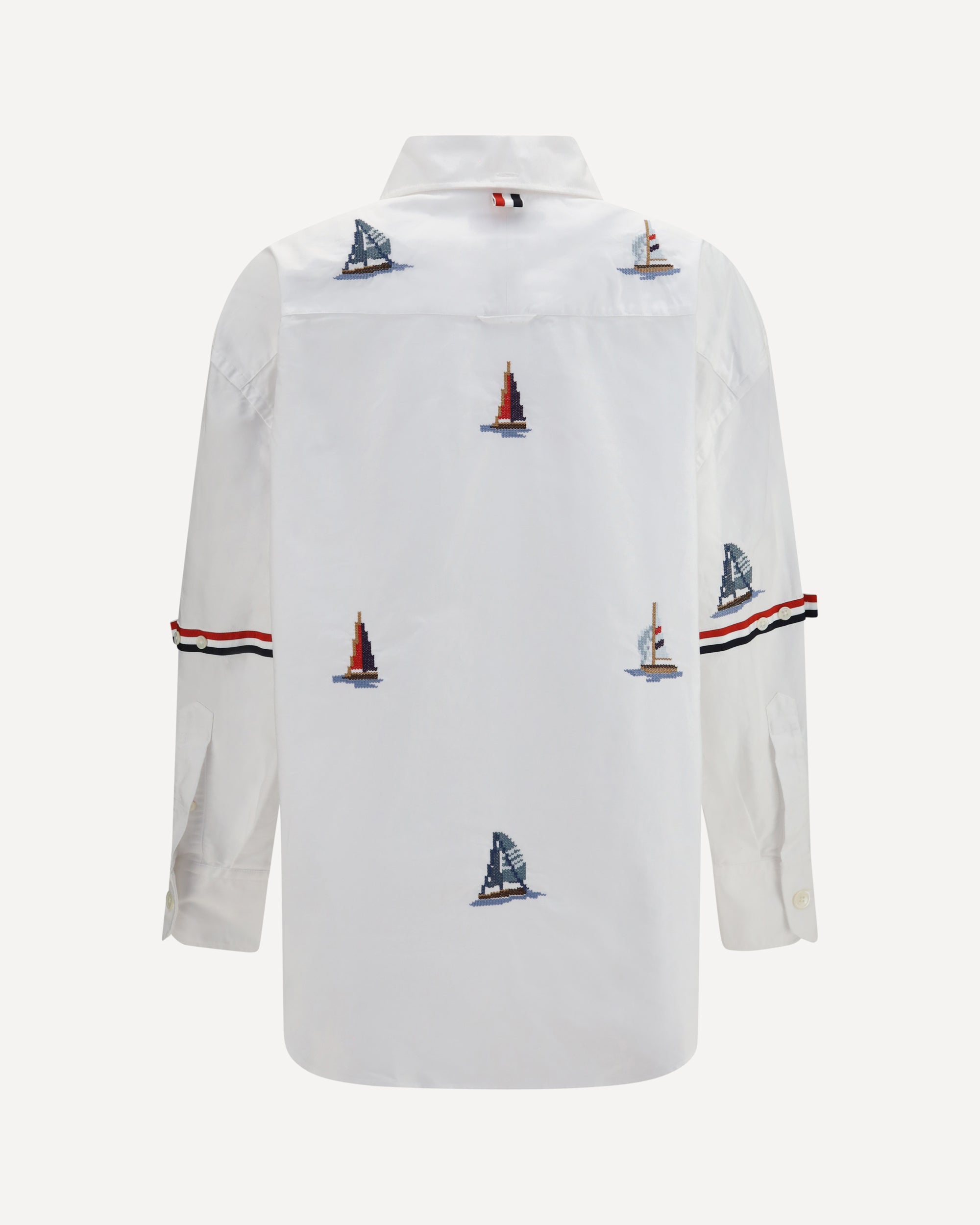 Thom Browne Übergroßes Hemd mit Segelboot-Stickerei - alternate view