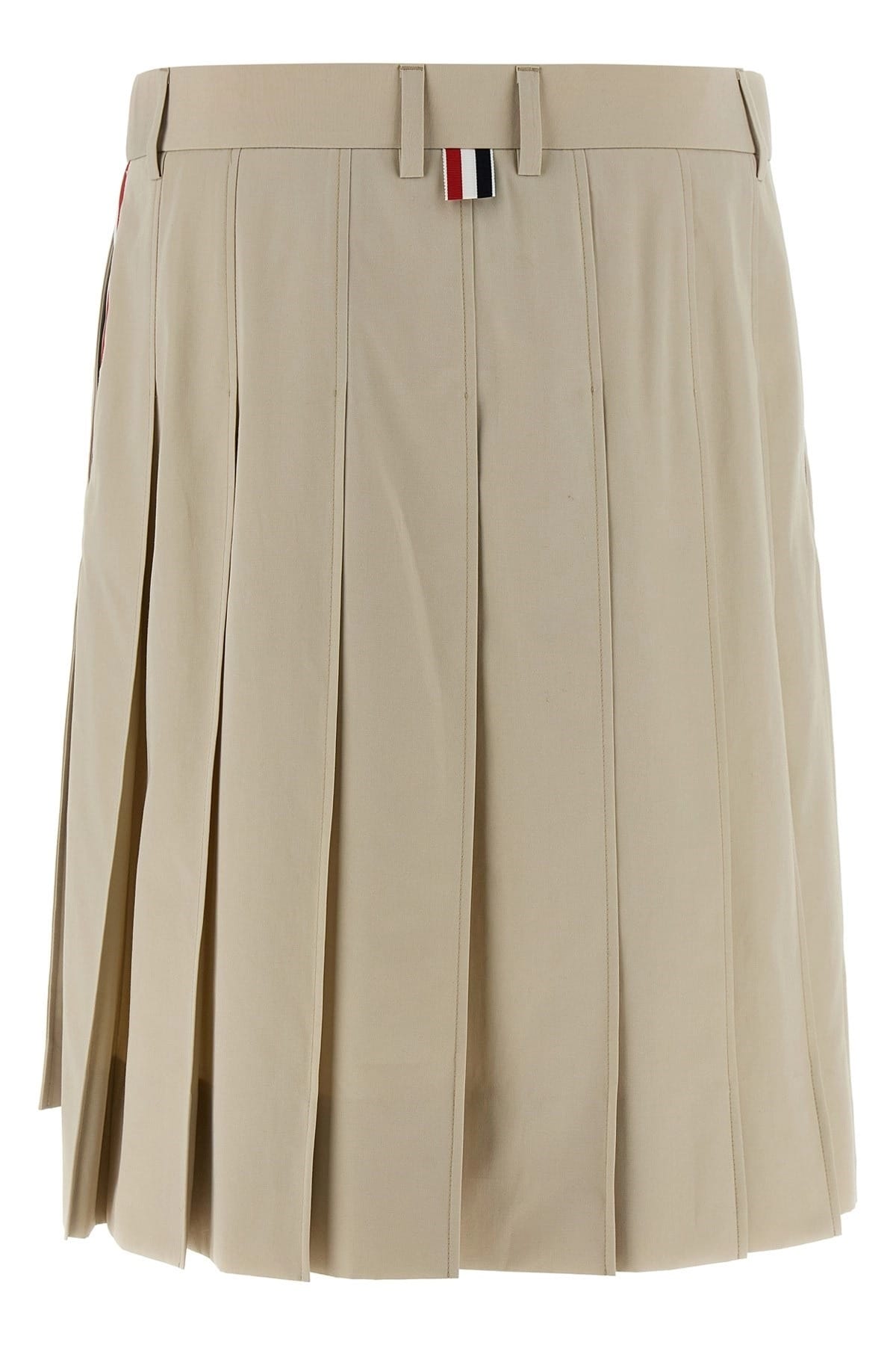 Thom Browne Thom Browne Pleated Cotton Mini Skirt