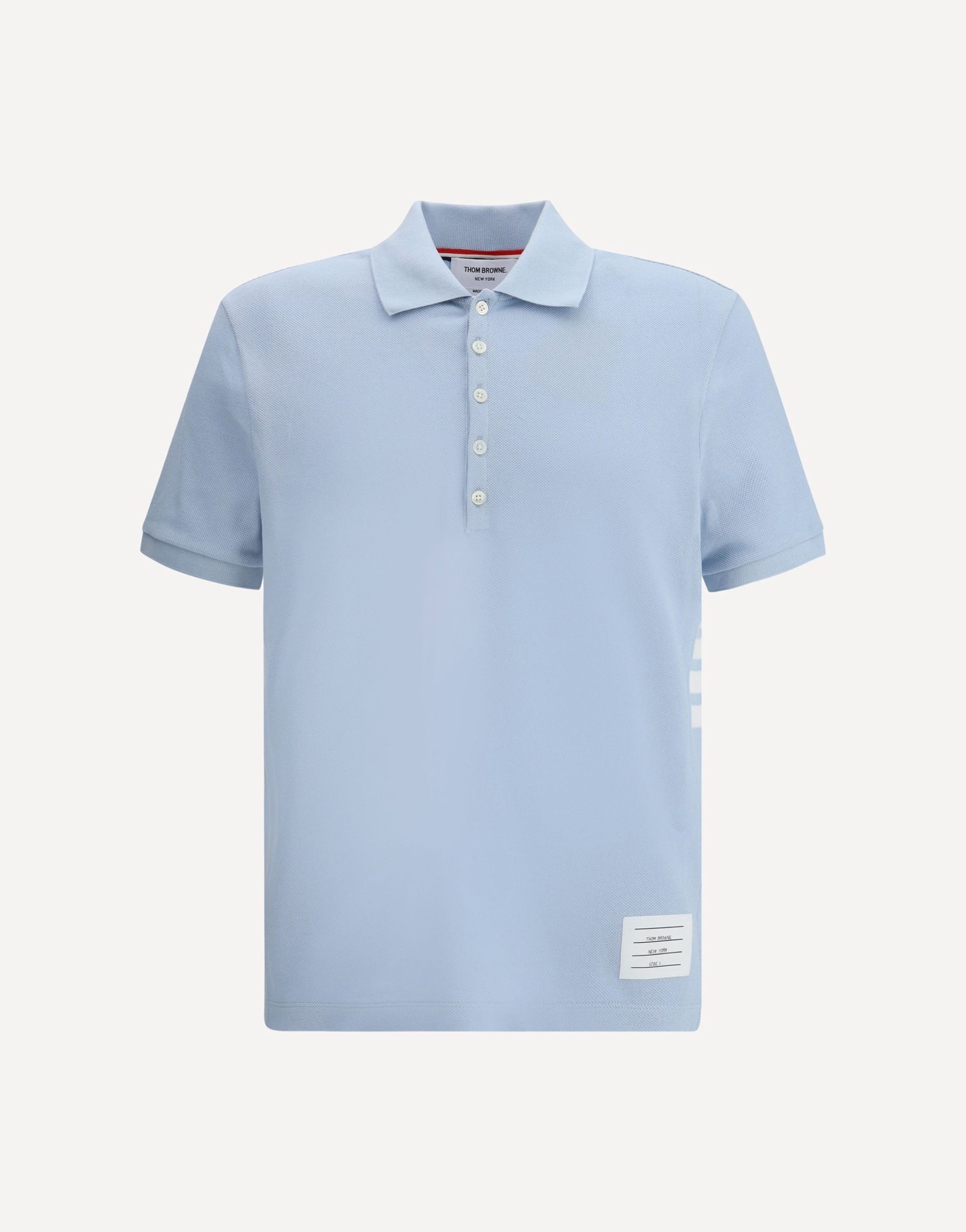 Thom Browne Polo Whit Iconic Bands