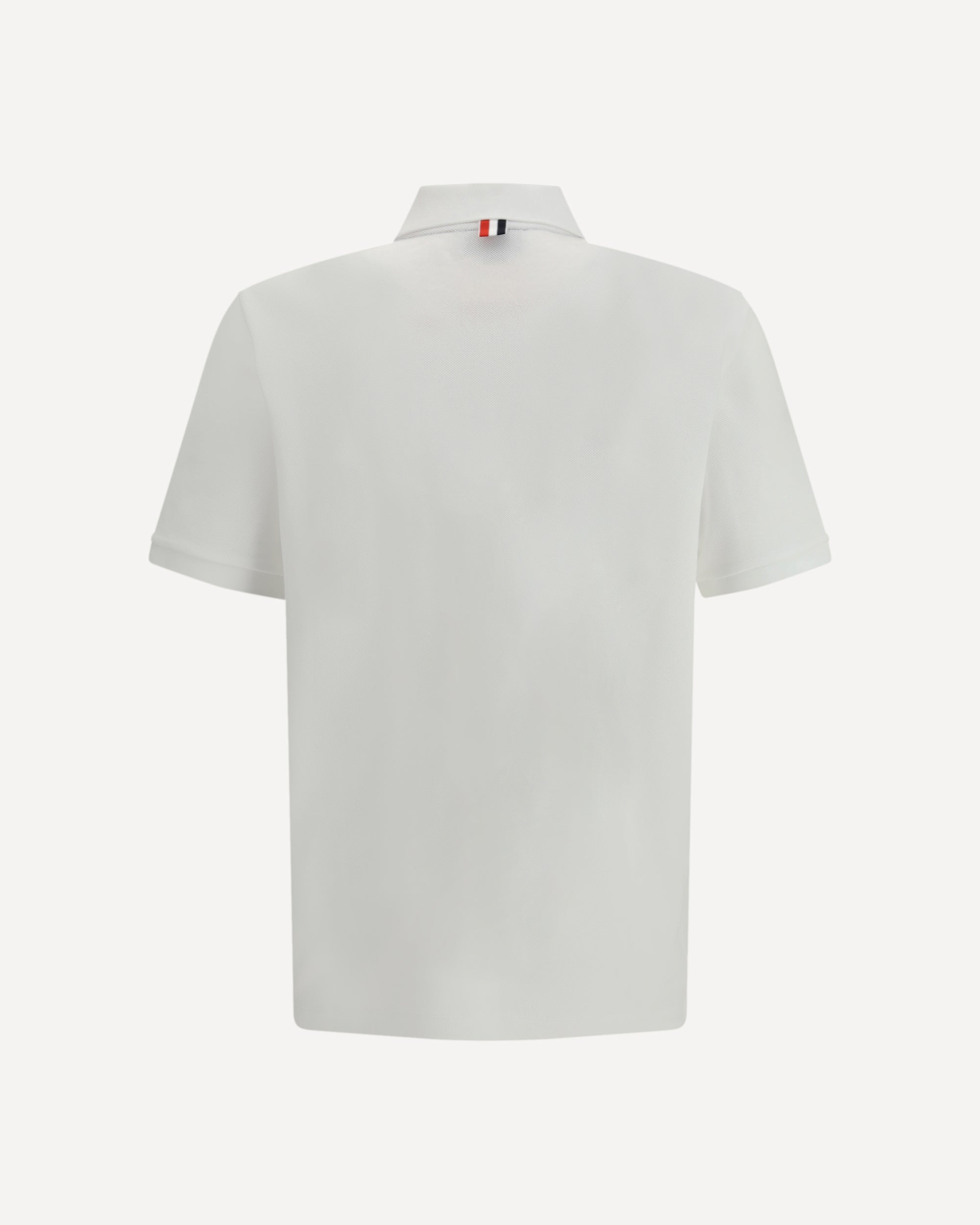 Thom Browne Polo Whit Iconic Bands