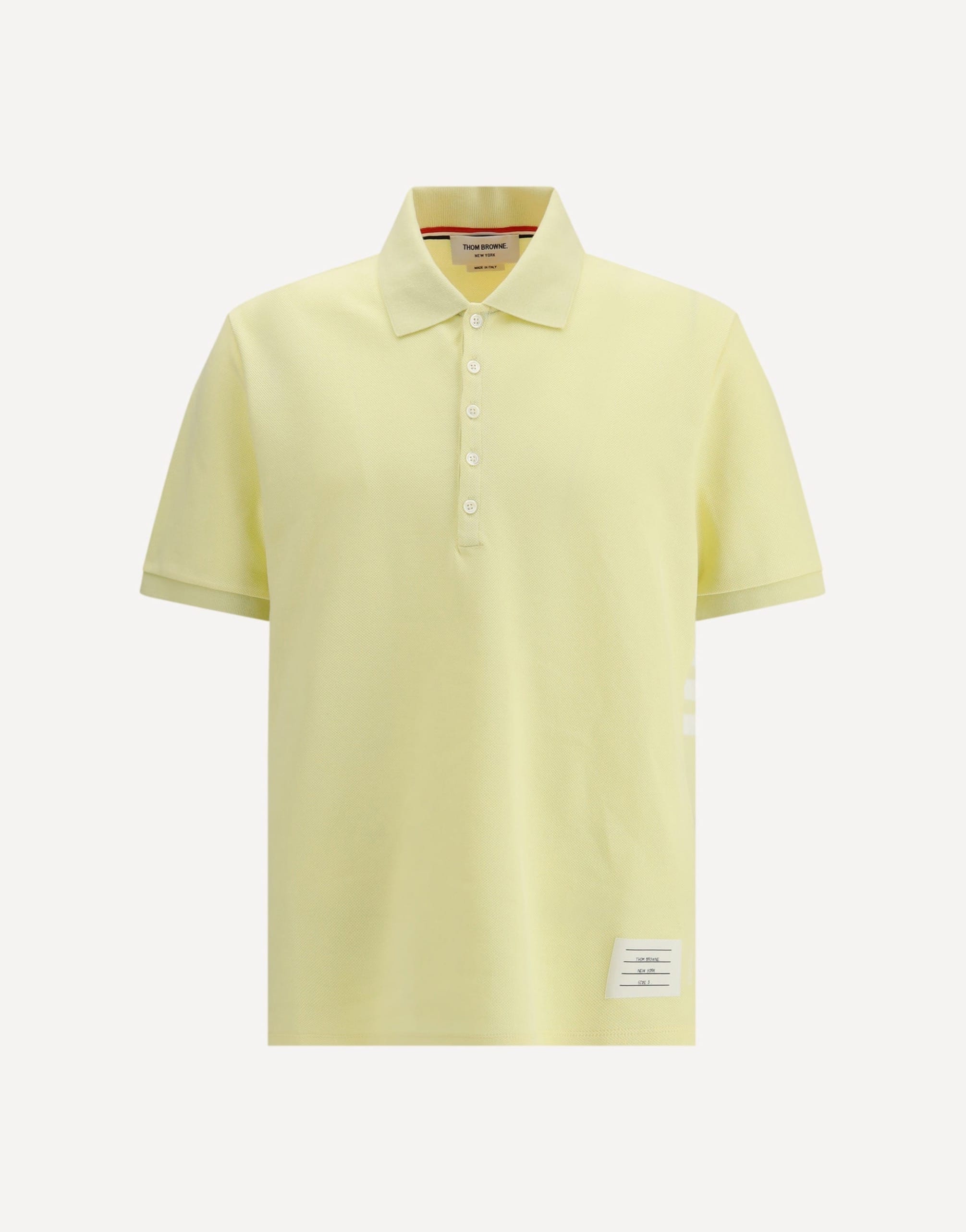 Thom Browne Polo Whit Iconic Bands