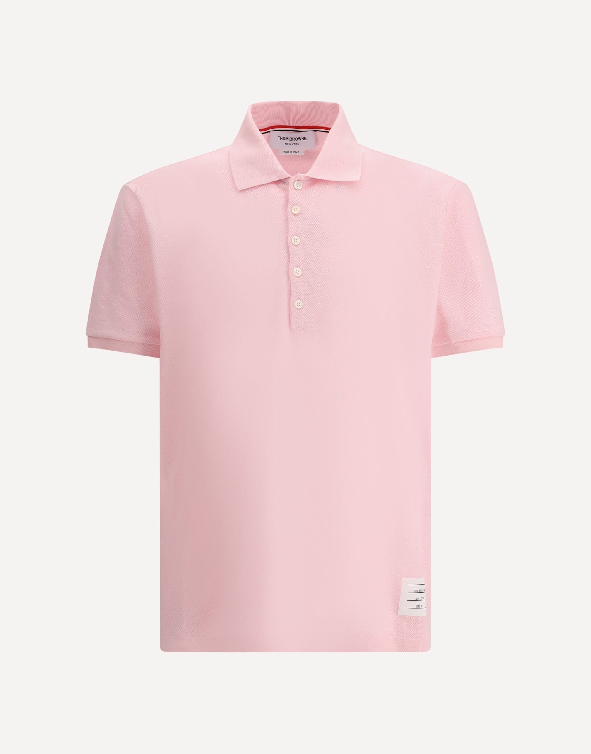 Thom Browne Polo Whit Iconic Bands