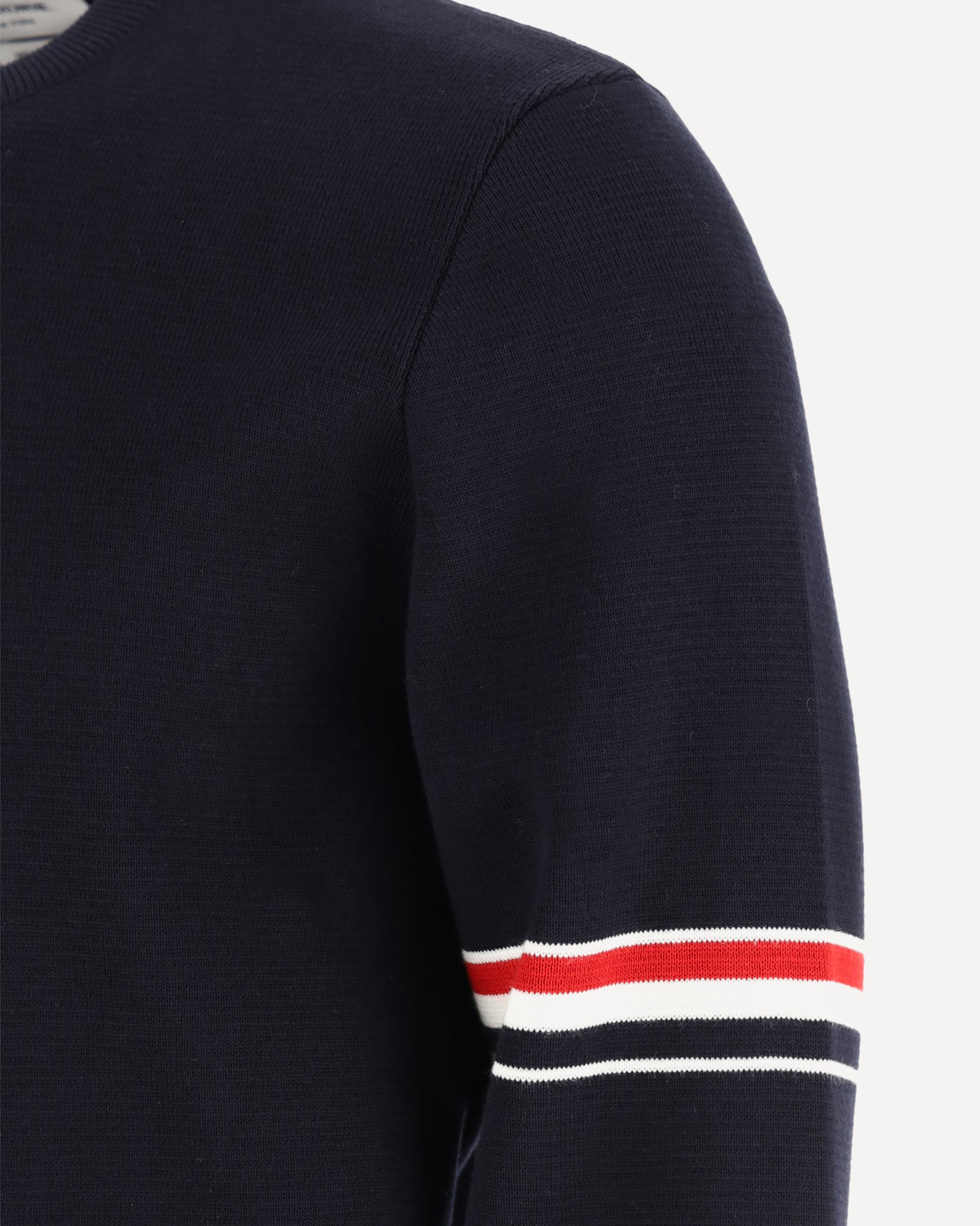 Thom Browne Ribbed Crew Neck Sweater