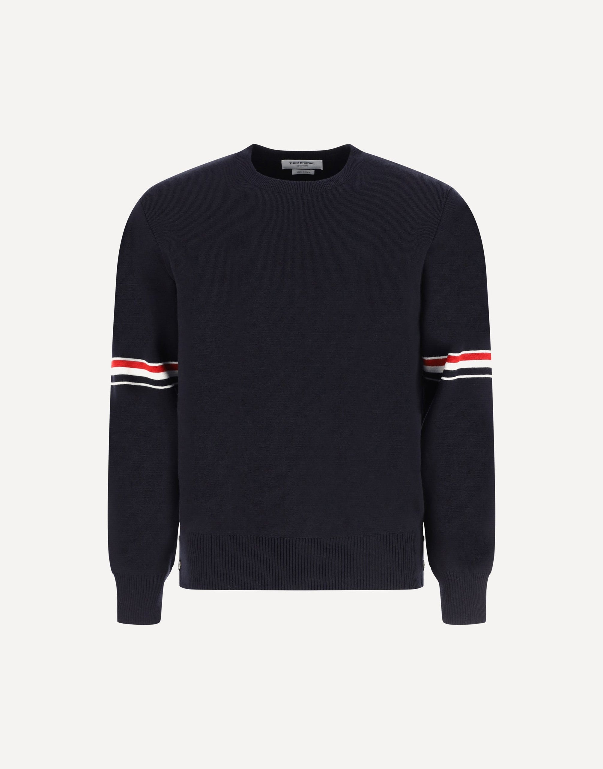 Thom Browne Ribbed Crew Neck Sweater