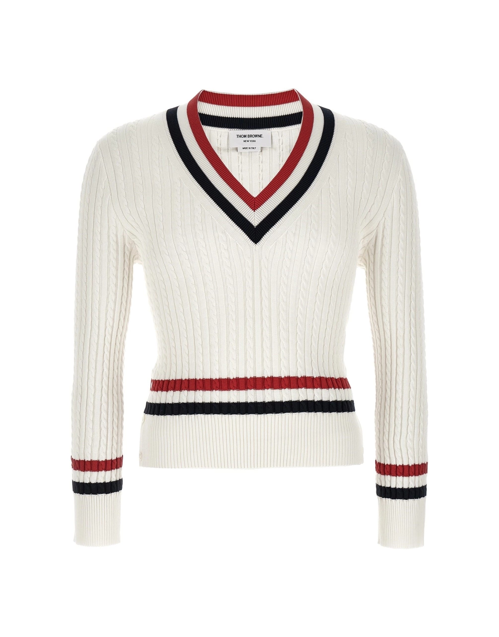 Thom Browne Thom Browne Rwb Intarsia Sweater