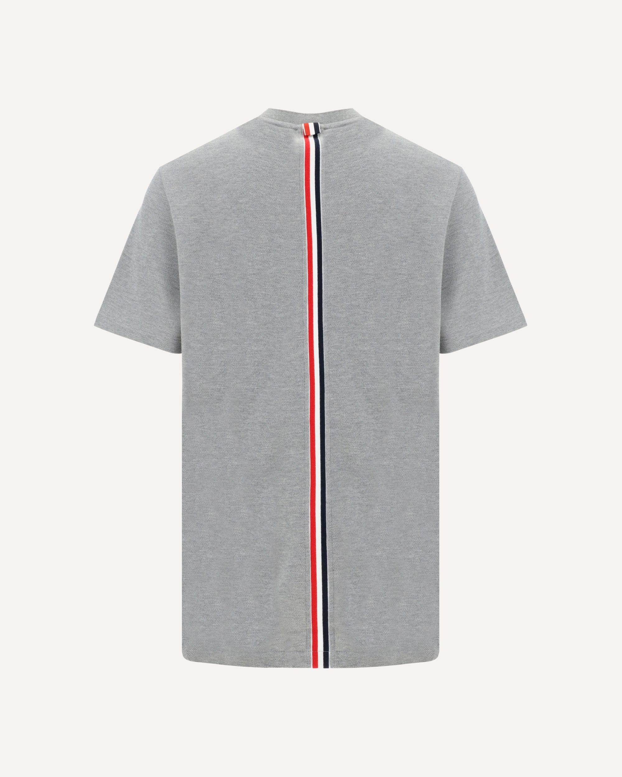 THOM BROWNE 半袖 Tシャツ　イタリア製　2. グレー Thom Browne 半袖リブクルーネックコットンTシャツ | Sendegaro JP