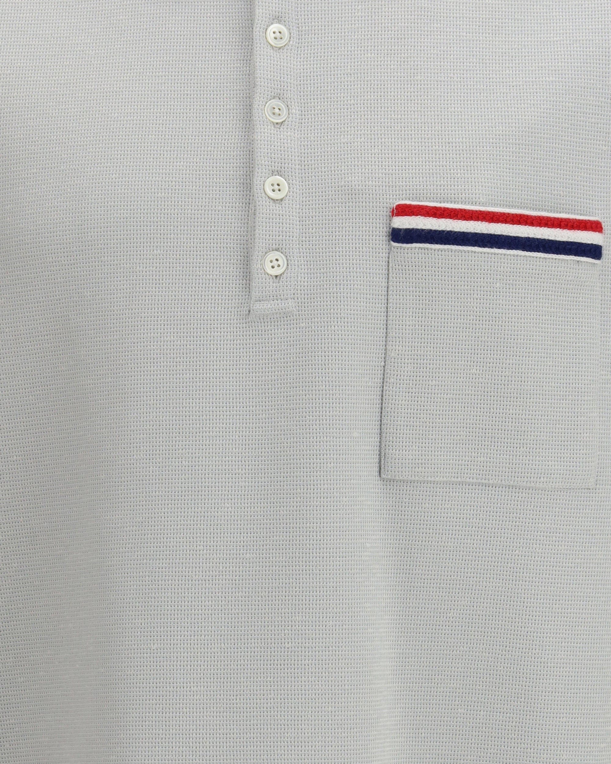 Thom Browne Short-Sleeve Polo With Chest Pocket