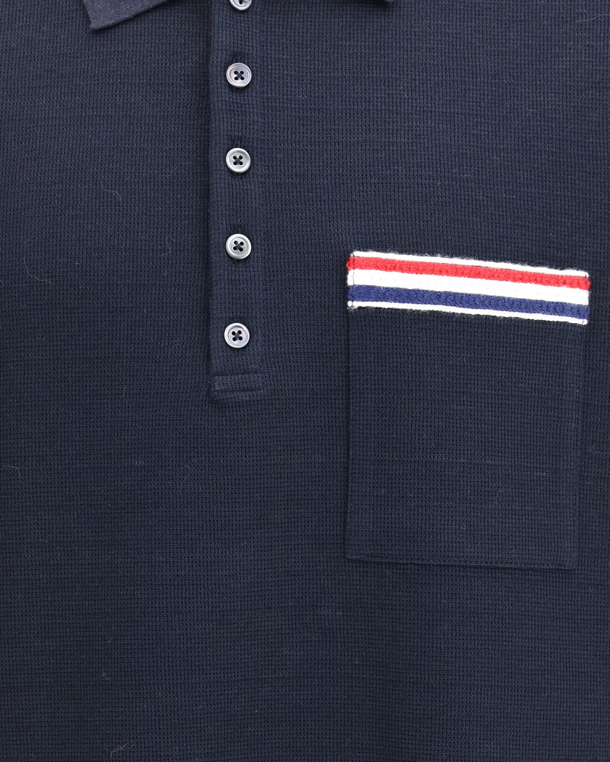 Thom Browne Short-Sleeve Polo With Chest Pocket