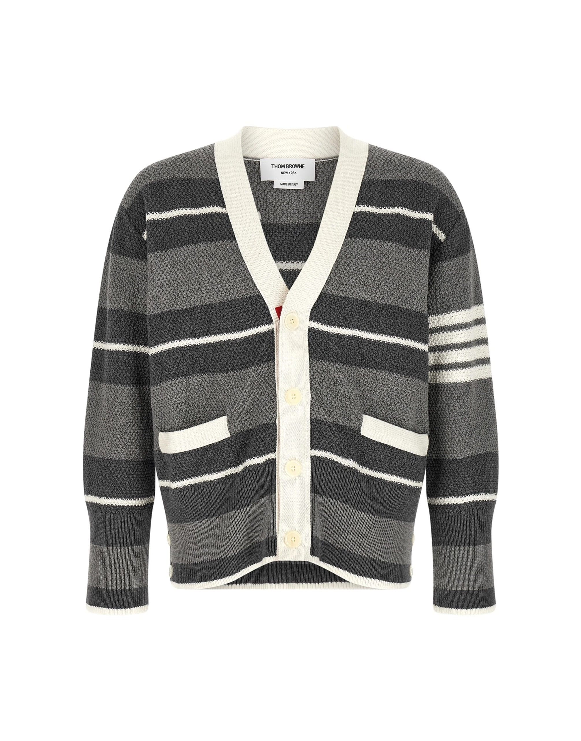 Thom Browne Thom Browne Striped Cotton Cardigan