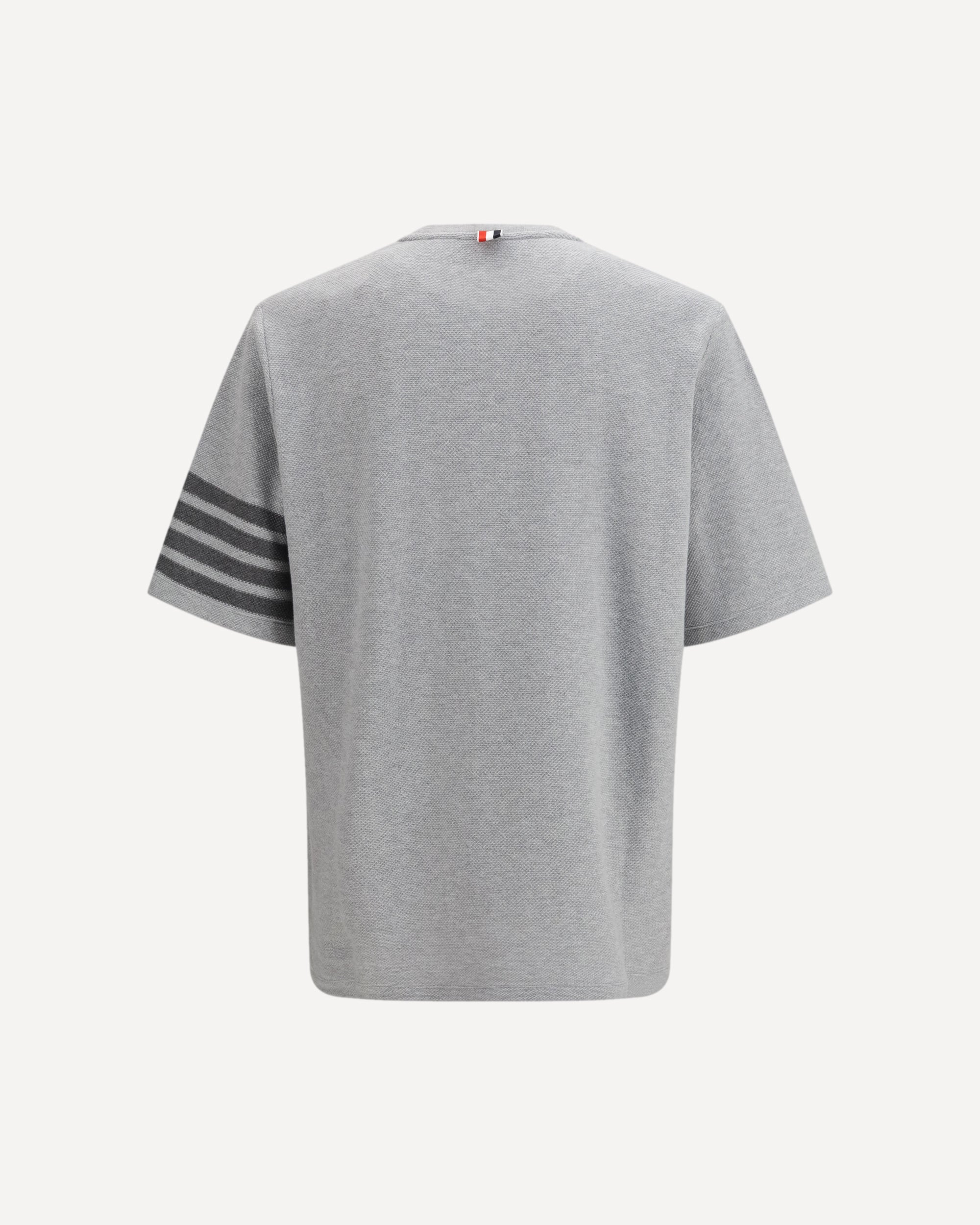 THOM BROWNE Tシャツ グレー サイズ3 Thom Browne Textured Cotton Piqué T-Shirt | Sendegaro GR