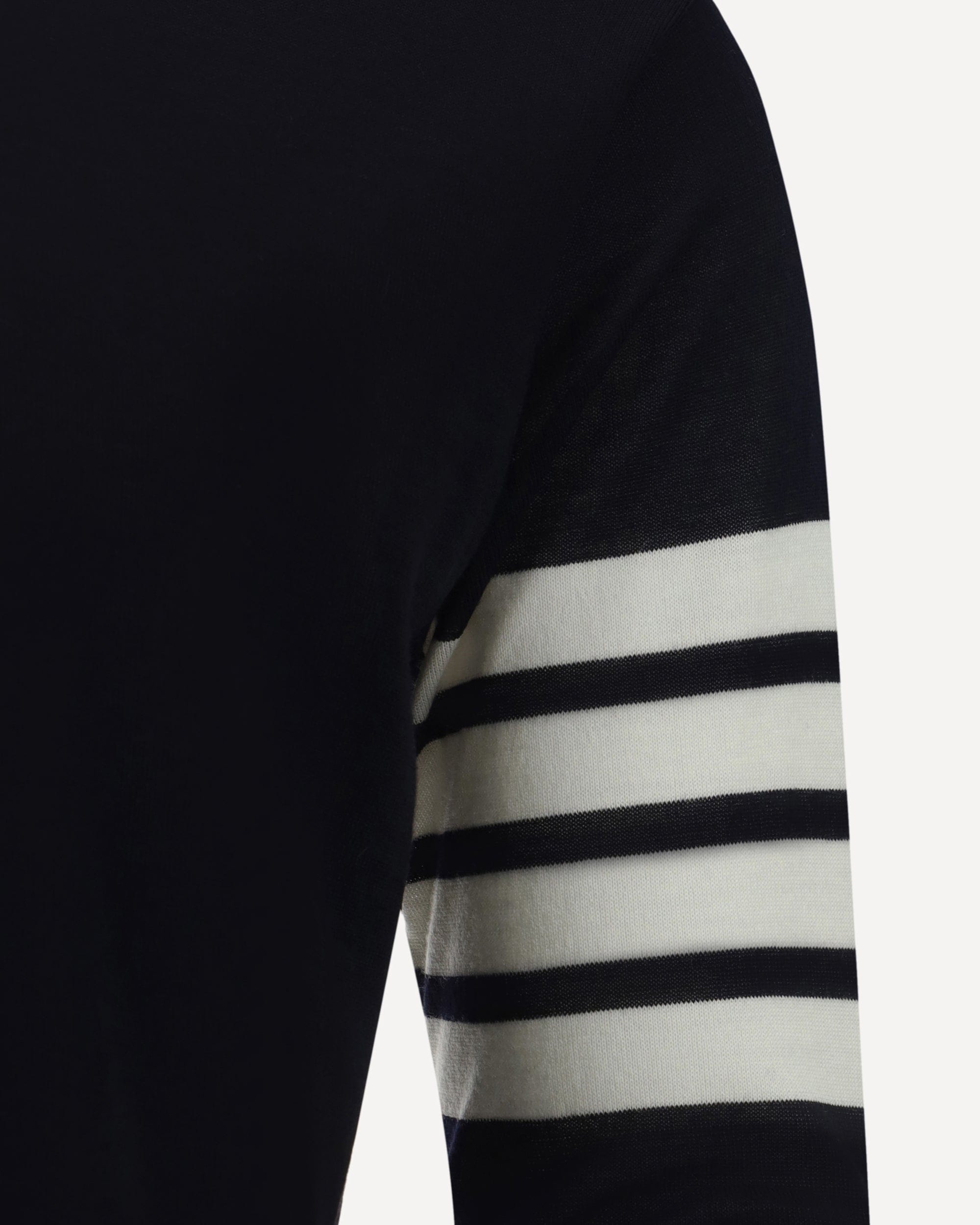 Thom Browne Thom Browne Virgin Wool Ribbed Crew Sweater