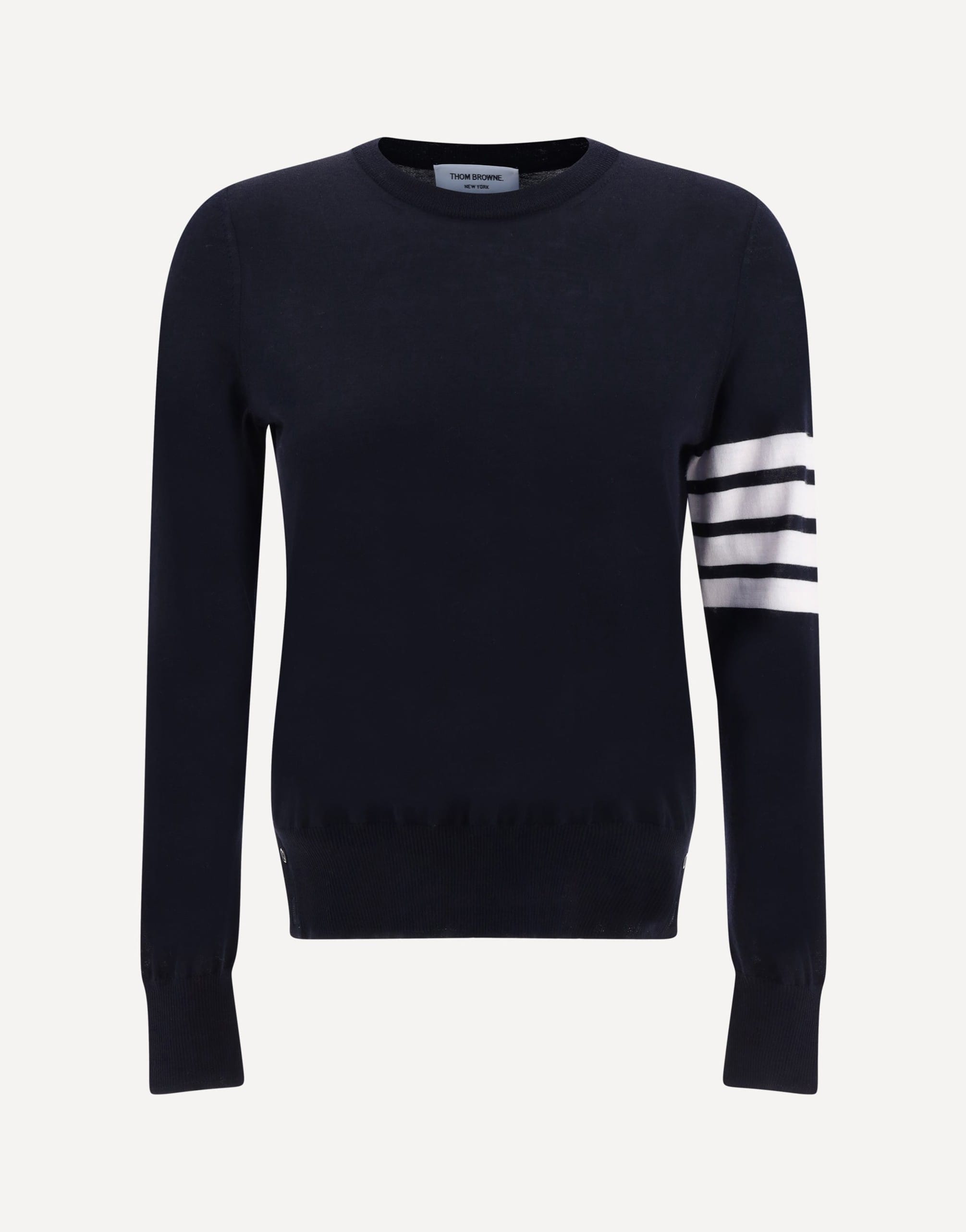Thom Browne Virgin Wool Sweater With Side Buttons