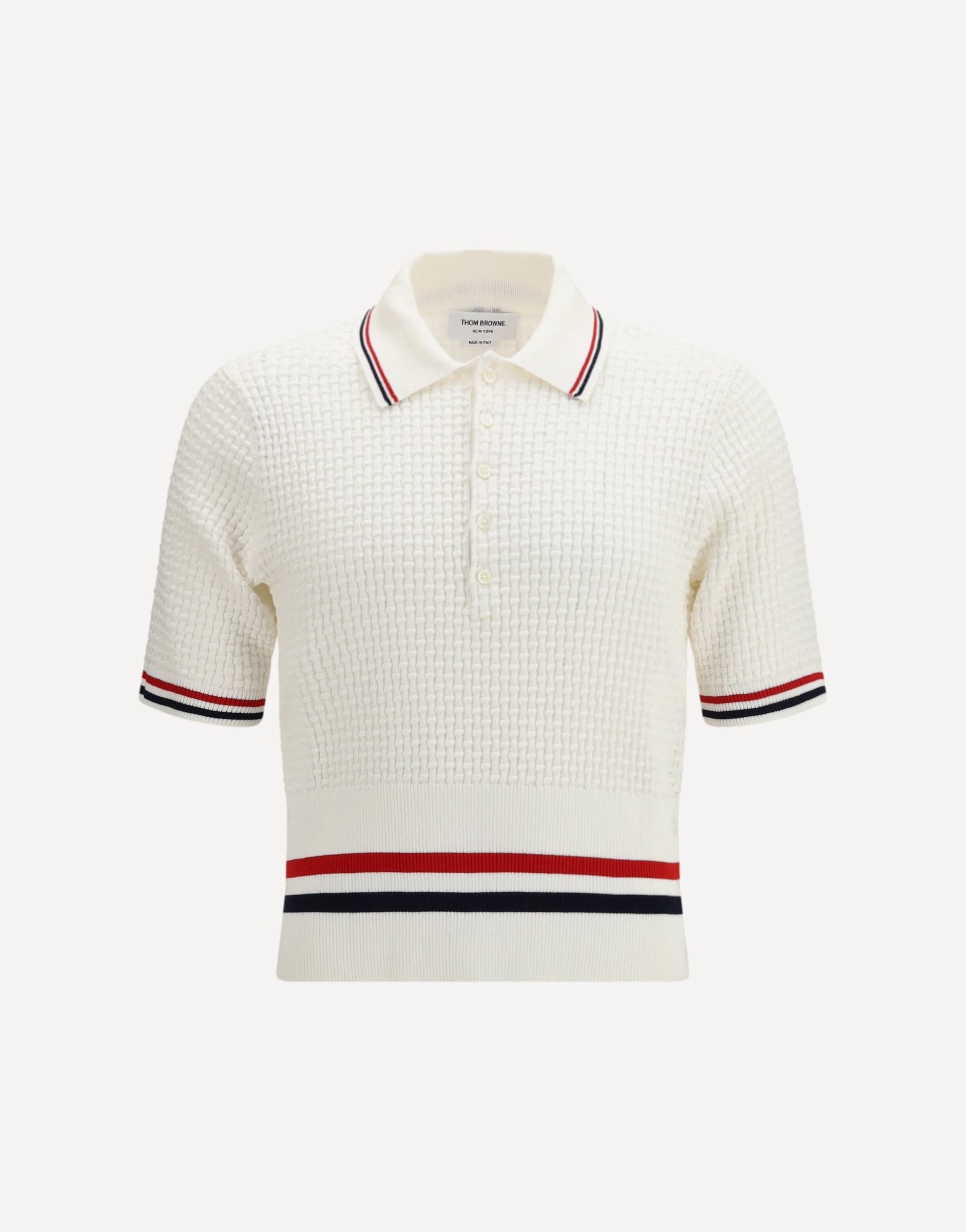 Thom Browne Woven Cotton Polo Shirt