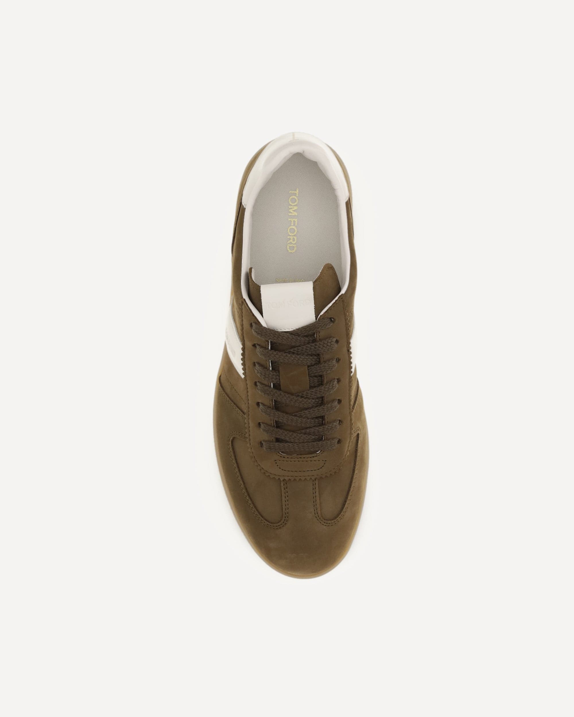 Tom Ford Archer Leather-Trimmed Suede Sneakers