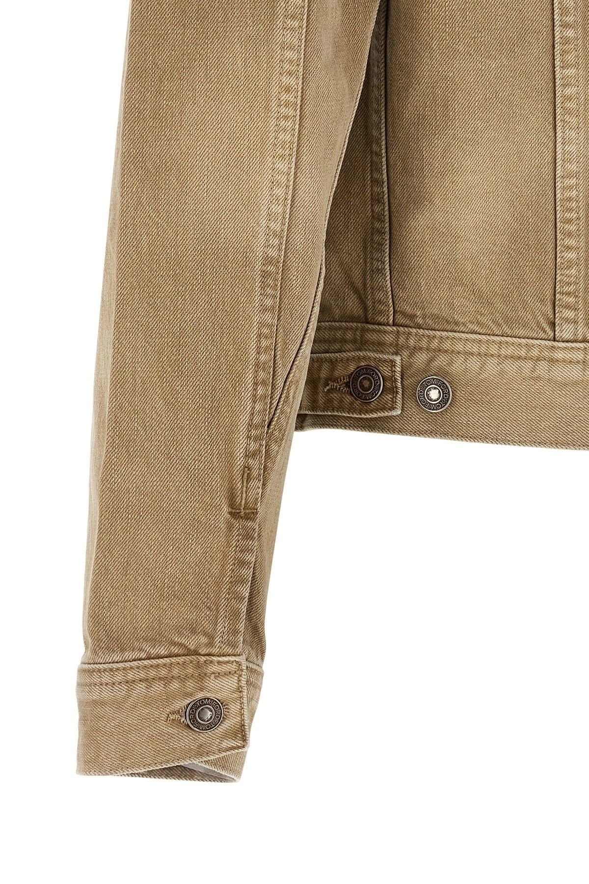Tom Ford Tom Ford Beige Garment-Dyed Denim Jacket