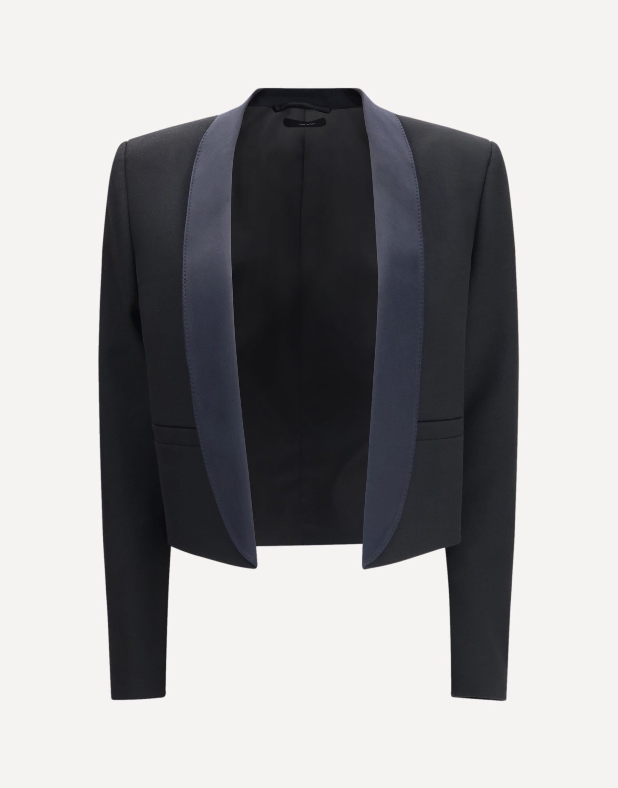 Tom Ford Bi-Color Single Breasted Shawl Lapel Cropped Tuxedo Jacket