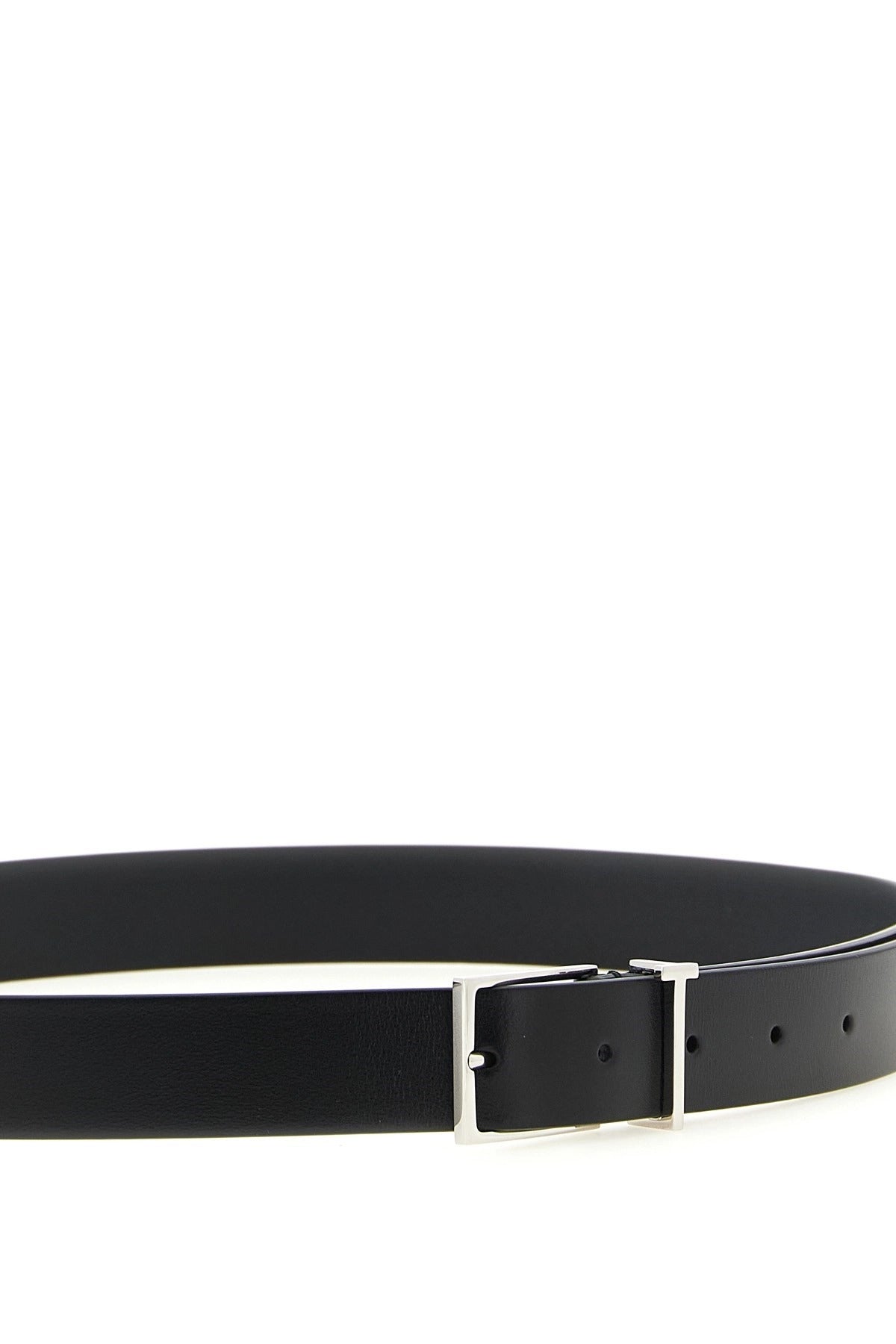 Tom Ford Black Leather T-Buckle Belt