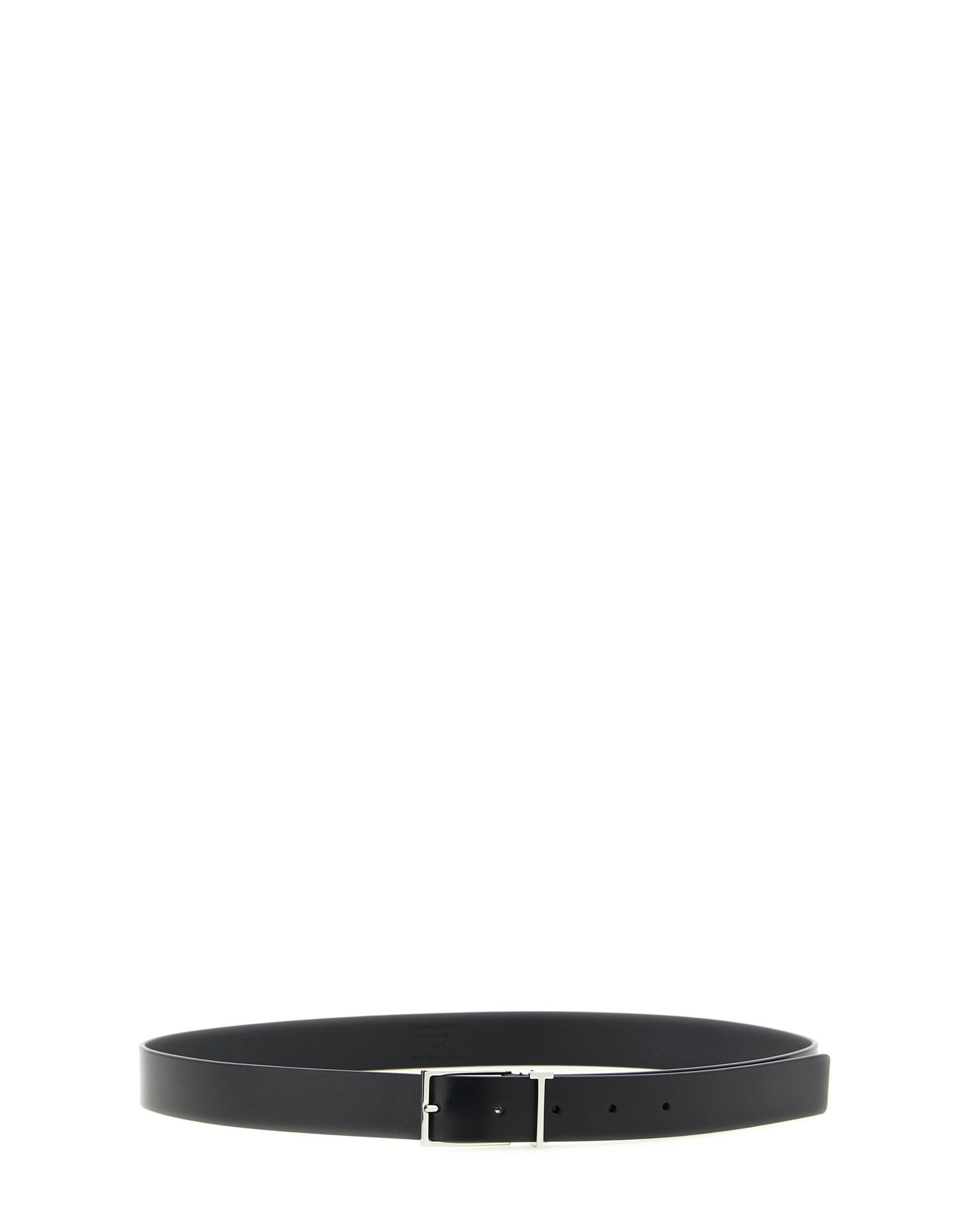 Tom Ford Black Leather T-Buckle Belt