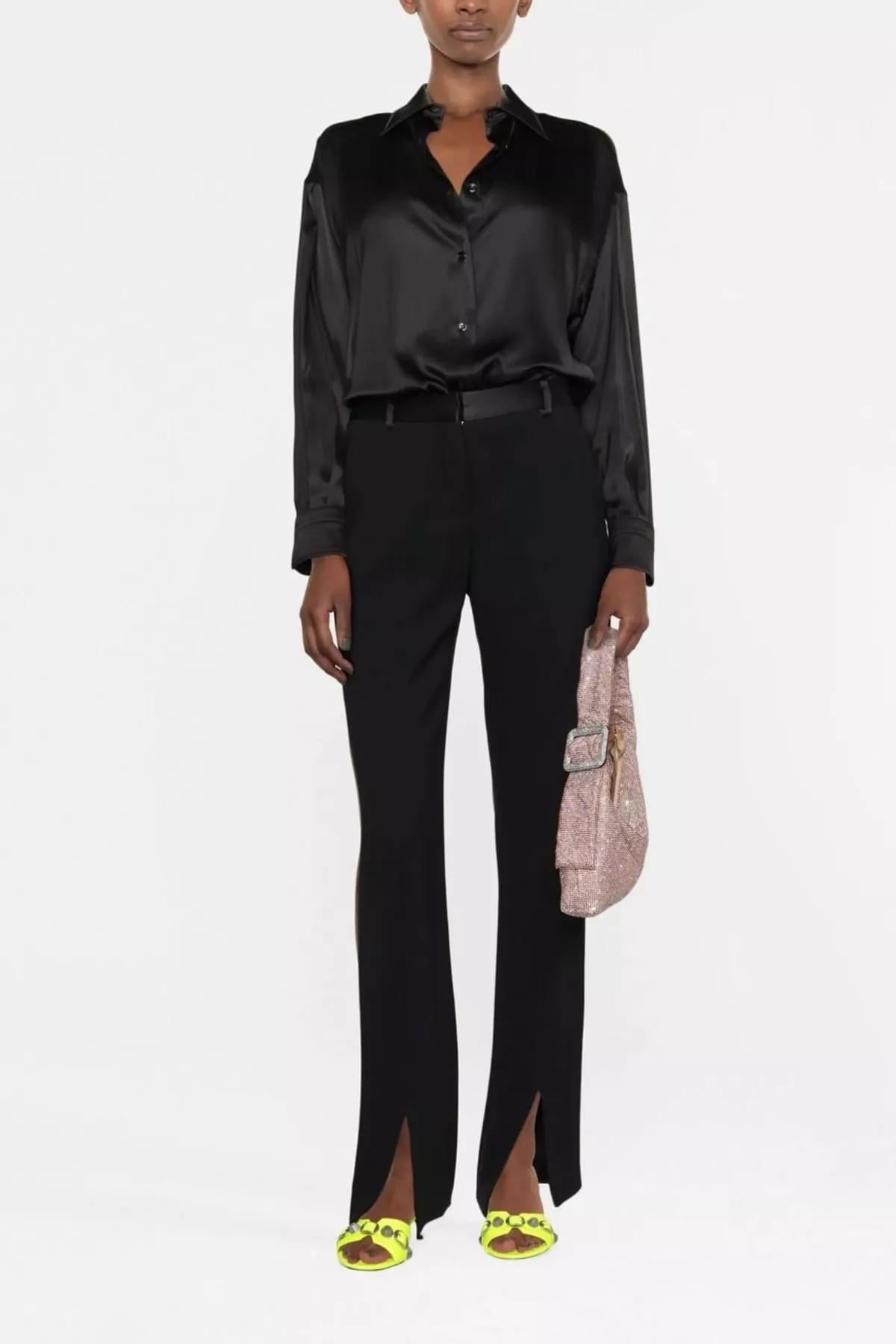 Tom Ford Black Silk Satin Shirt - alternate view