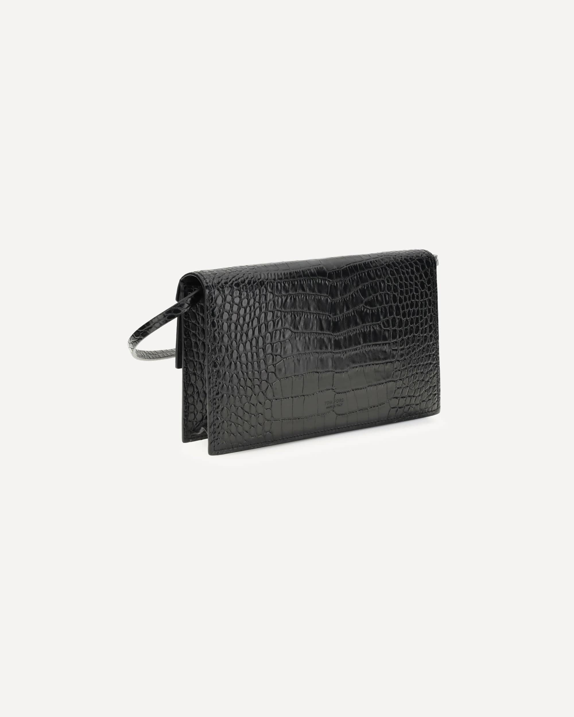 Tom Ford Crocodile Print Shoulder Bag