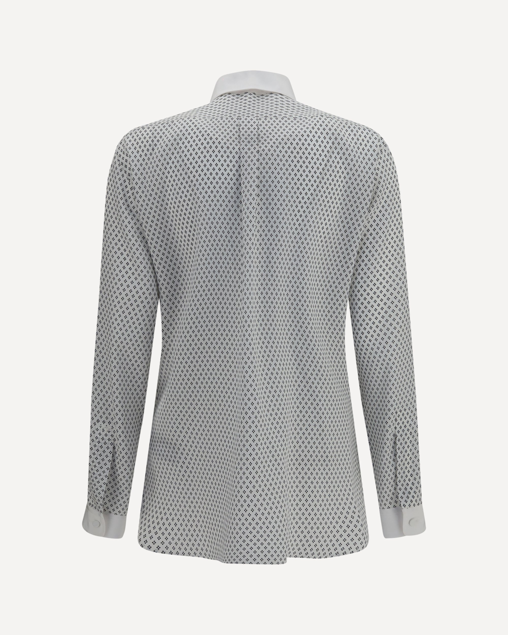 Tom Ford Camisa de crepé de china de seda con estampado de rombos - alternate view