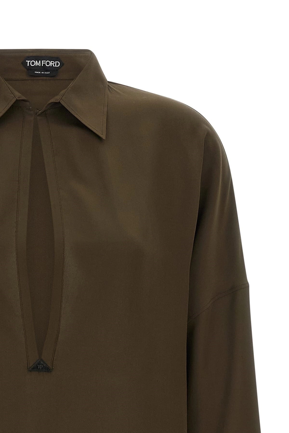 Tom Ford Tom Ford Green Silk Tunic Midi Dress
