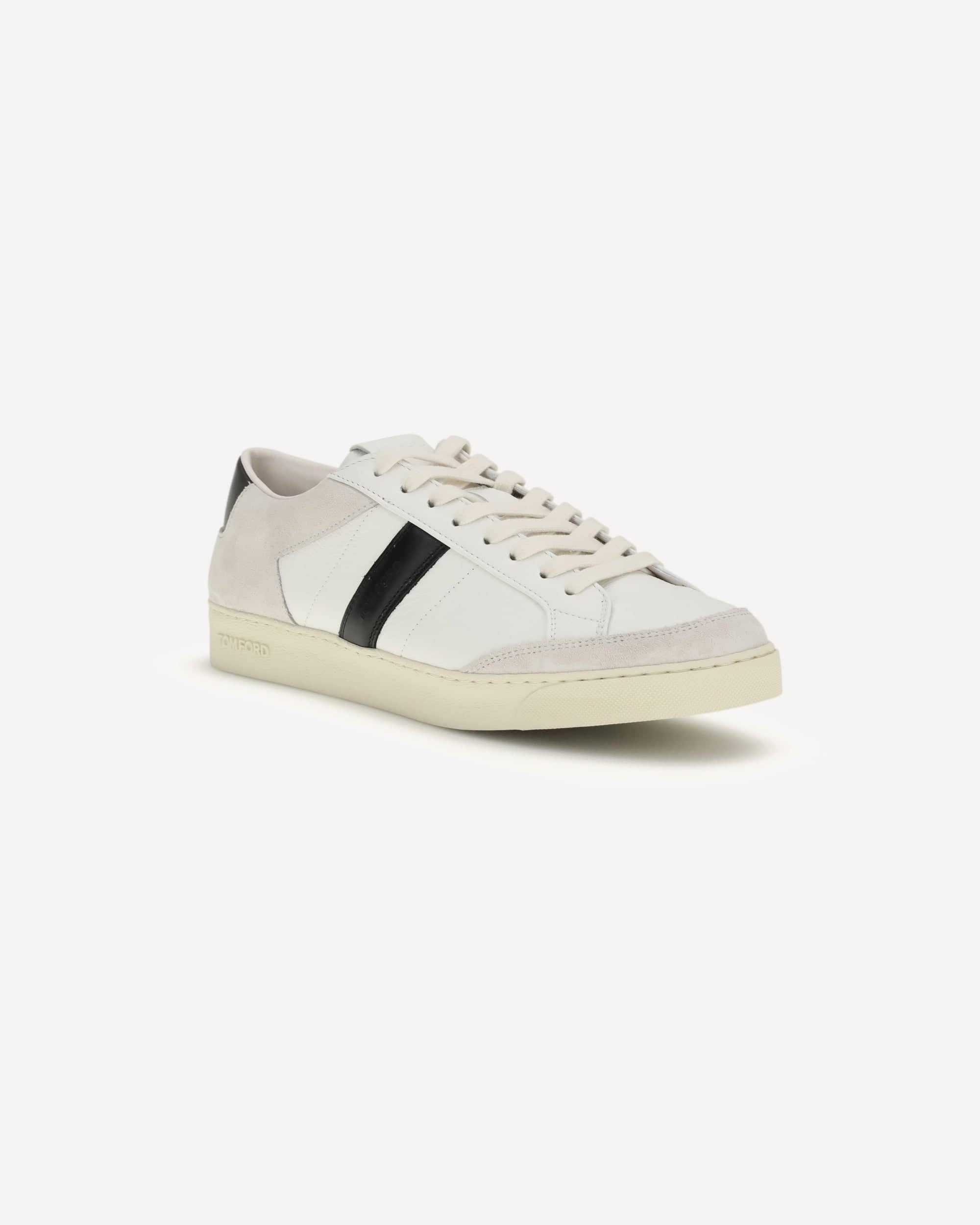 Tom Ford Leather Sneaker With Paneled Design