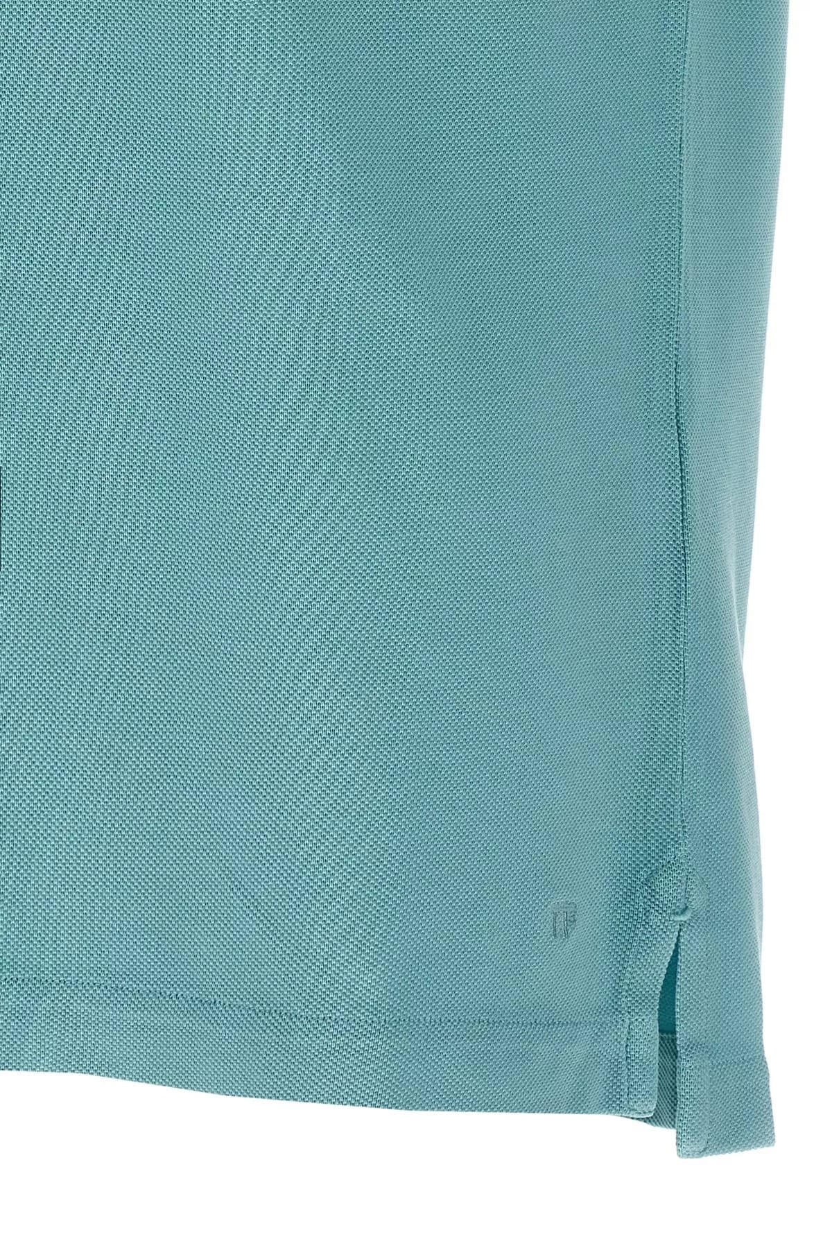 Tom Ford Tom Ford Light Blue Piqué Polo Shirt