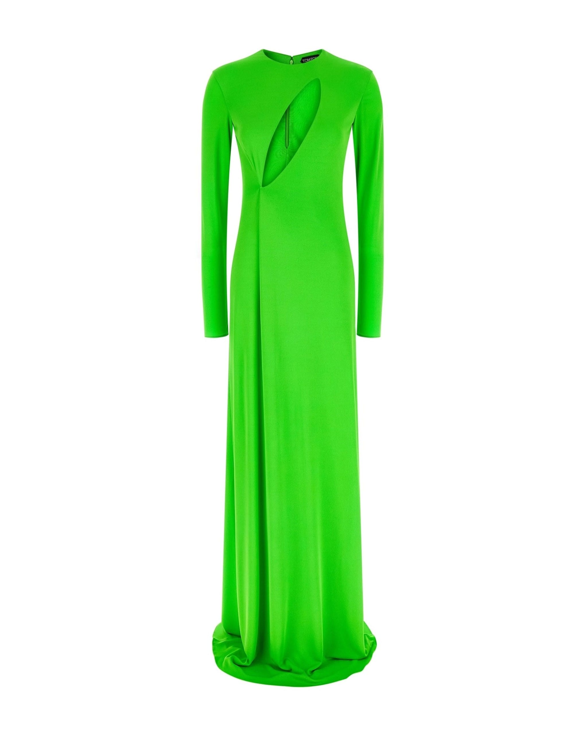 Tom Ford Tom Ford Long Sleeve Slash Front Dress
