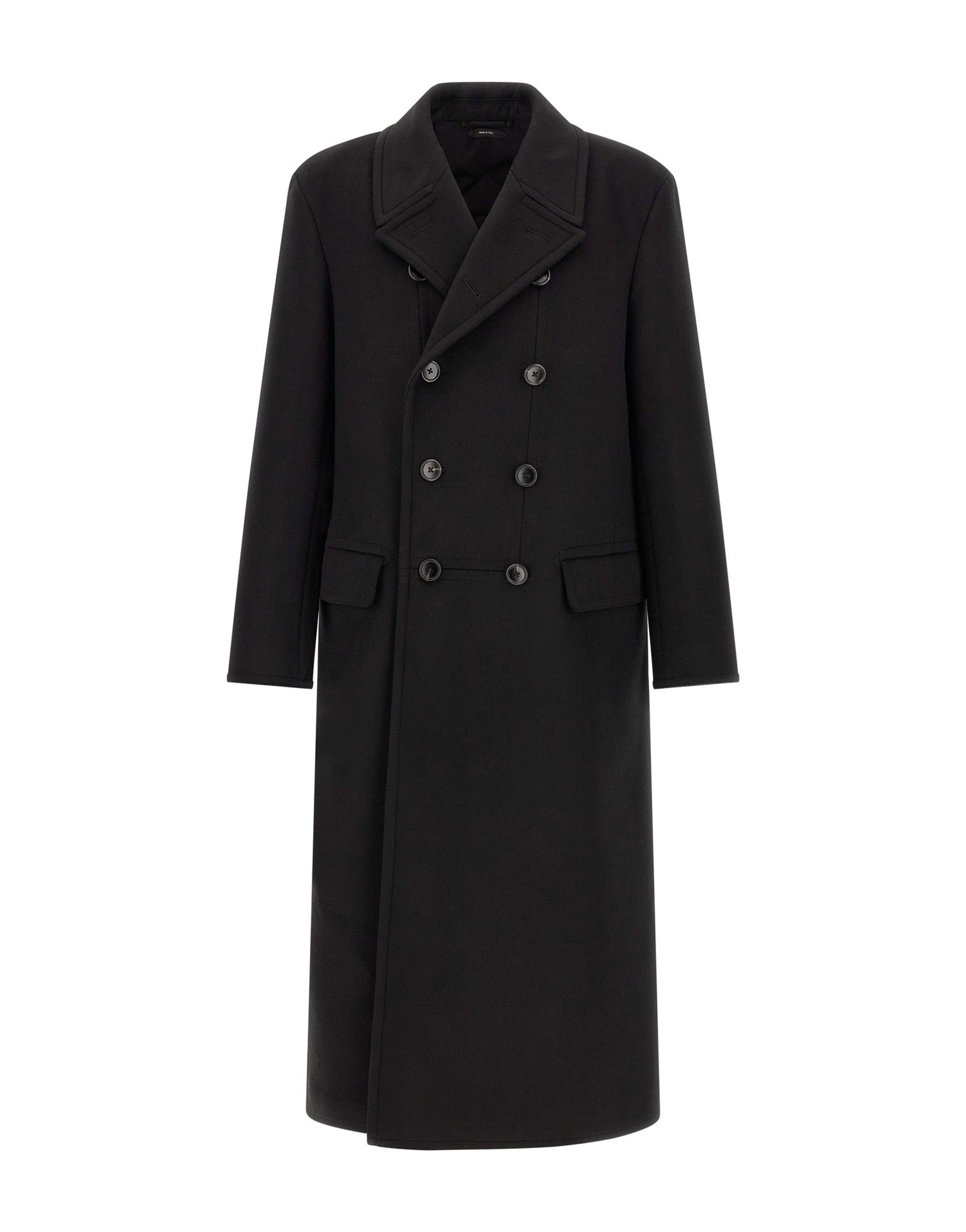Tom Ford cappotto da ufficiale doppiopetto in melton