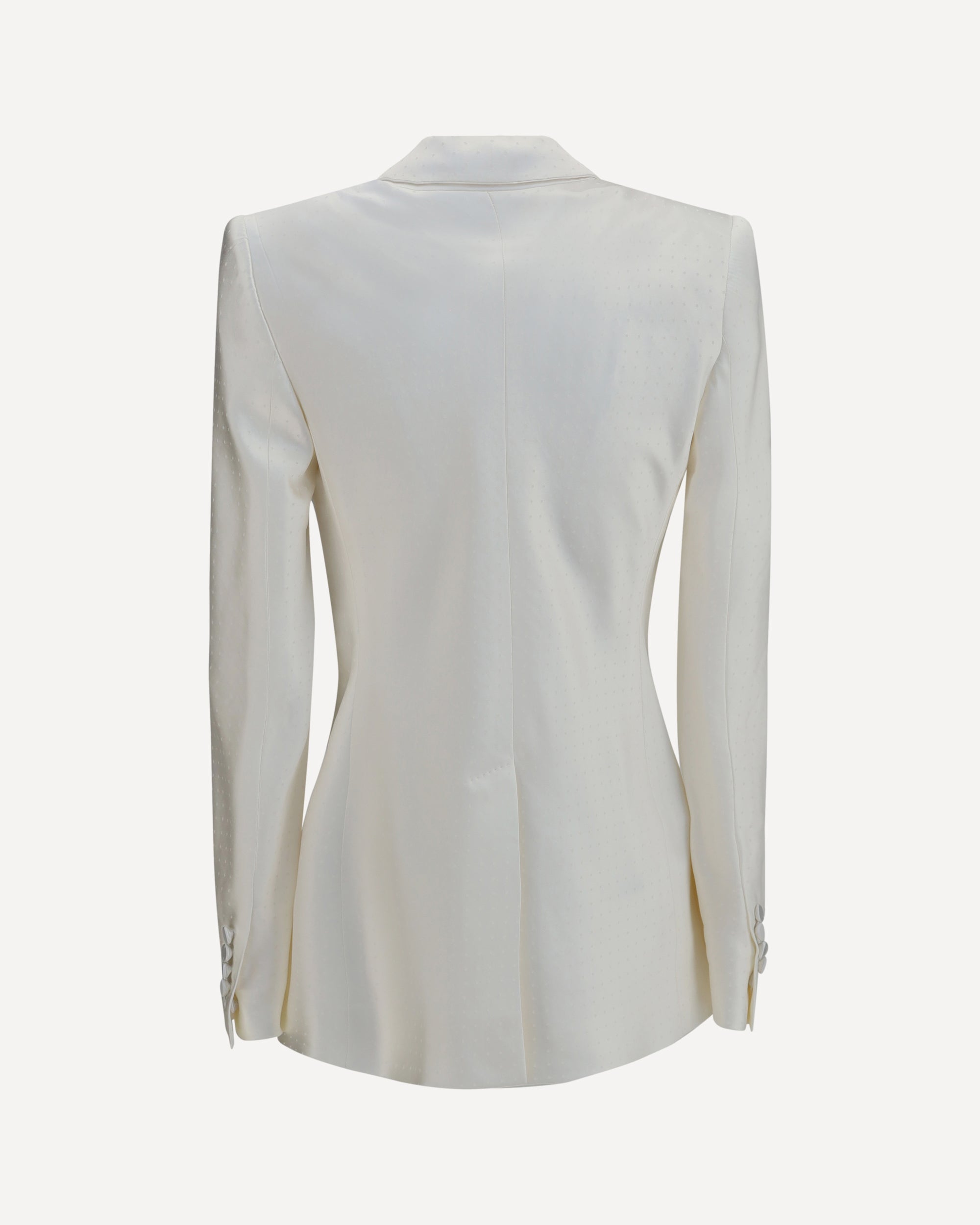 Tom Ford Blazer croisé en satin à pois - alternate view