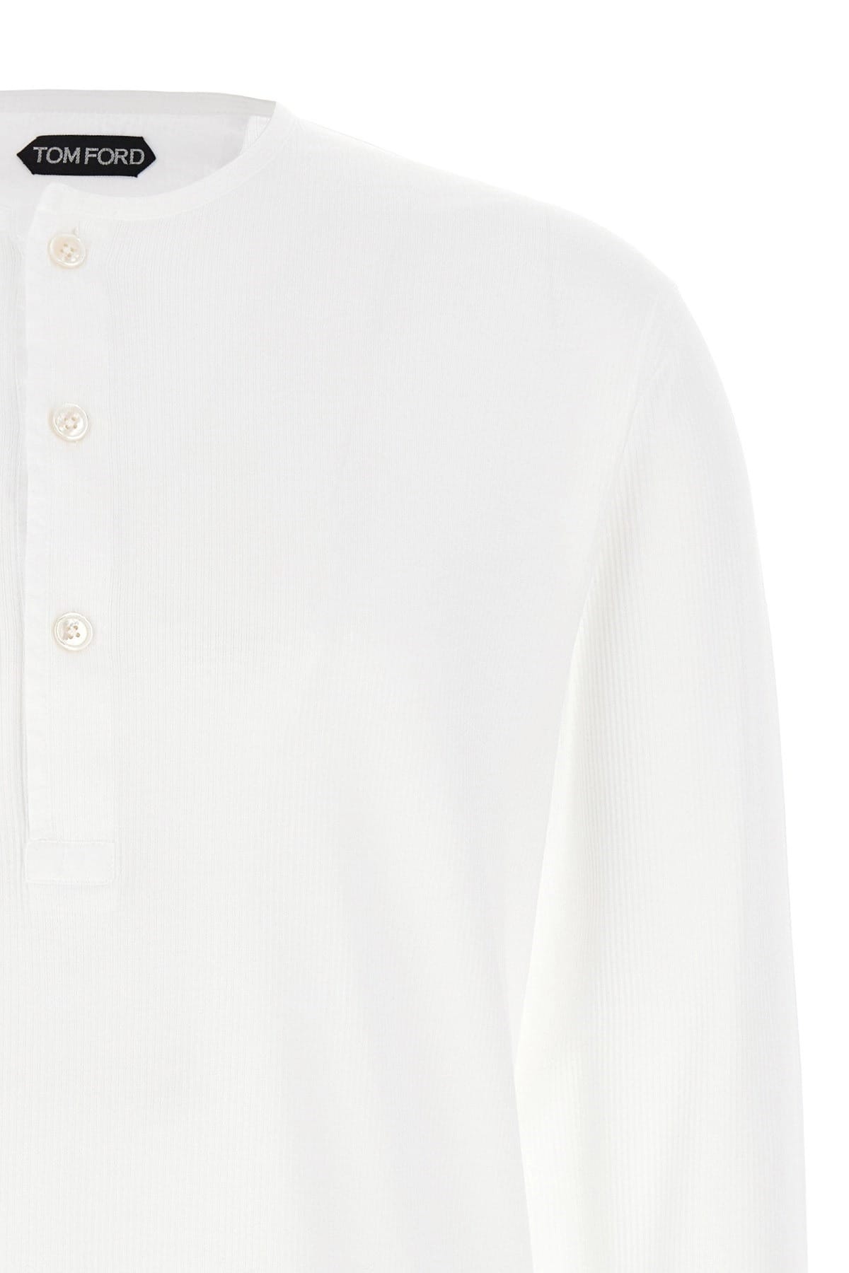 Tom Ford Tom Ford Ribbed Cotton Button-Front T-Shirt
