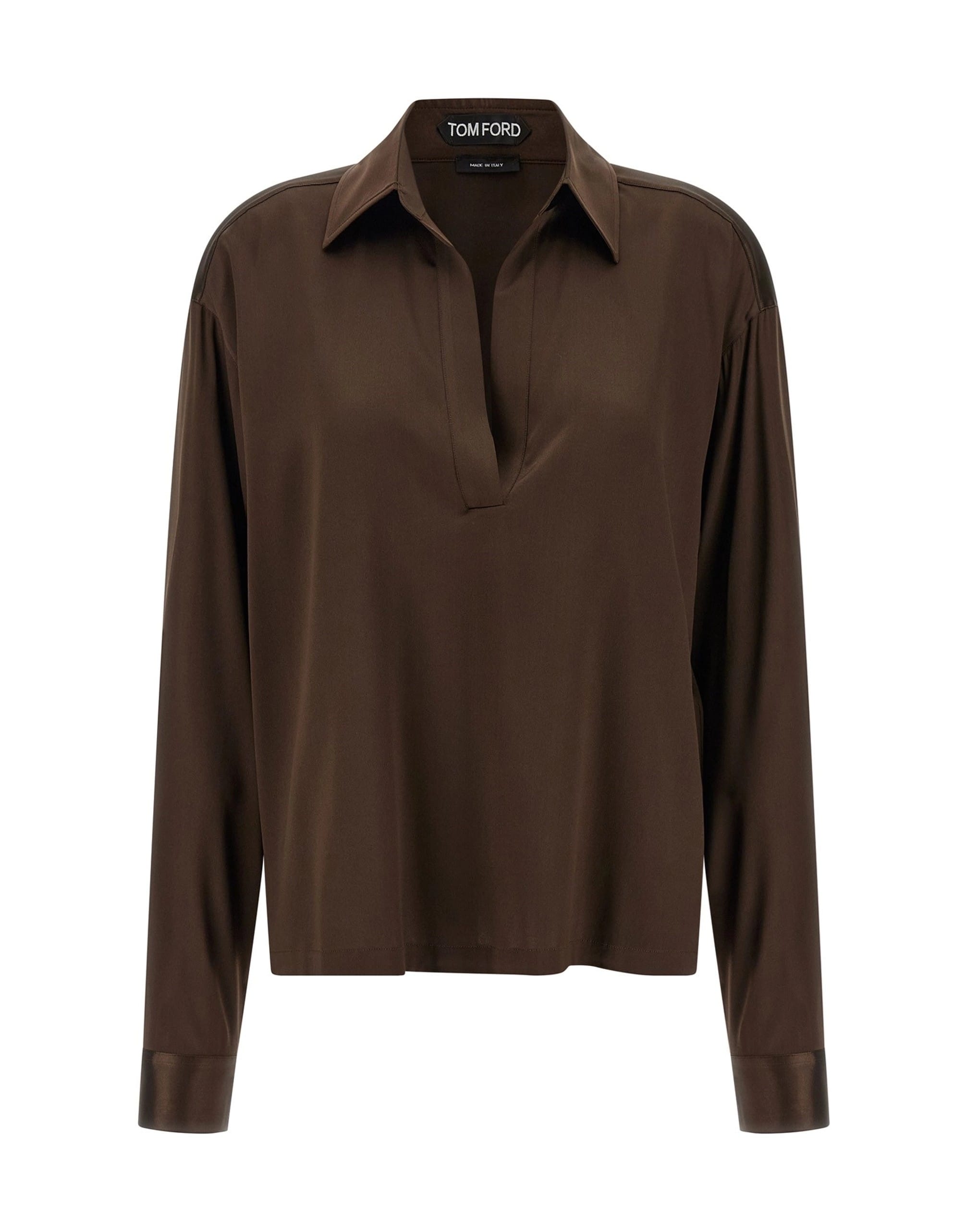 Tom Ford Tom Ford Silk Satin Polo Shirt