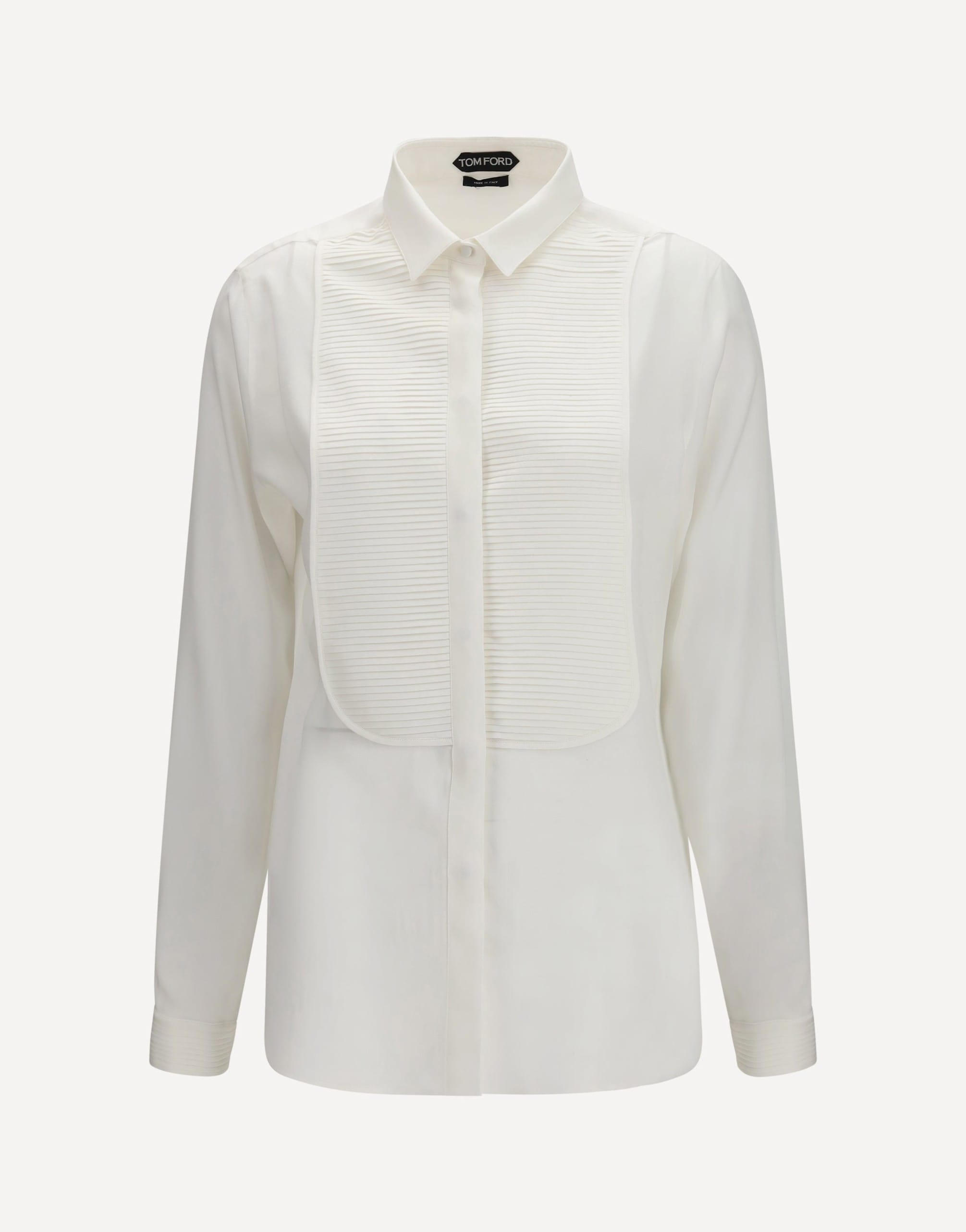 Tom Ford Tom Ford Silk Tuxedo Shirt With Pleated Bib