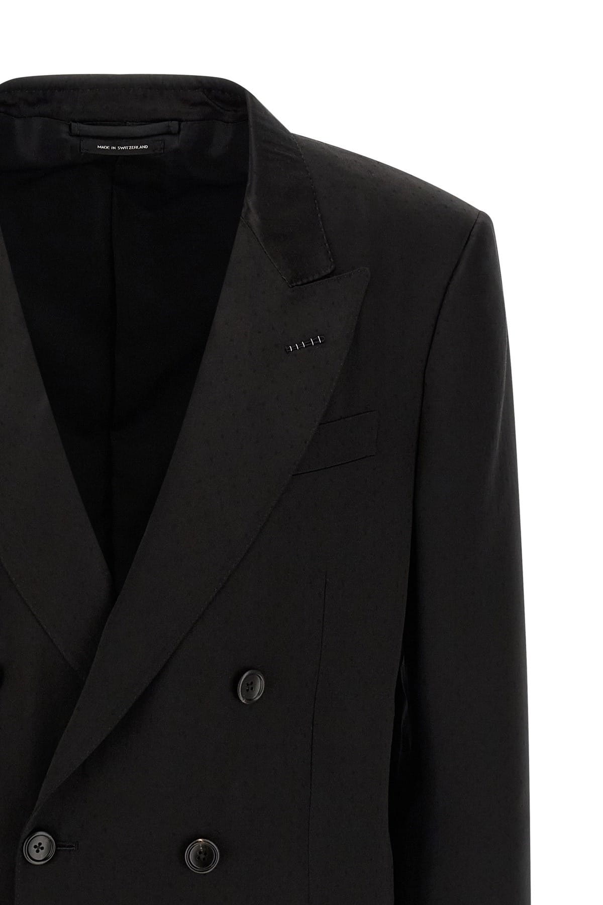 Tom Ford Tom Ford Tone-On-Tone Polka Dot Blazer
