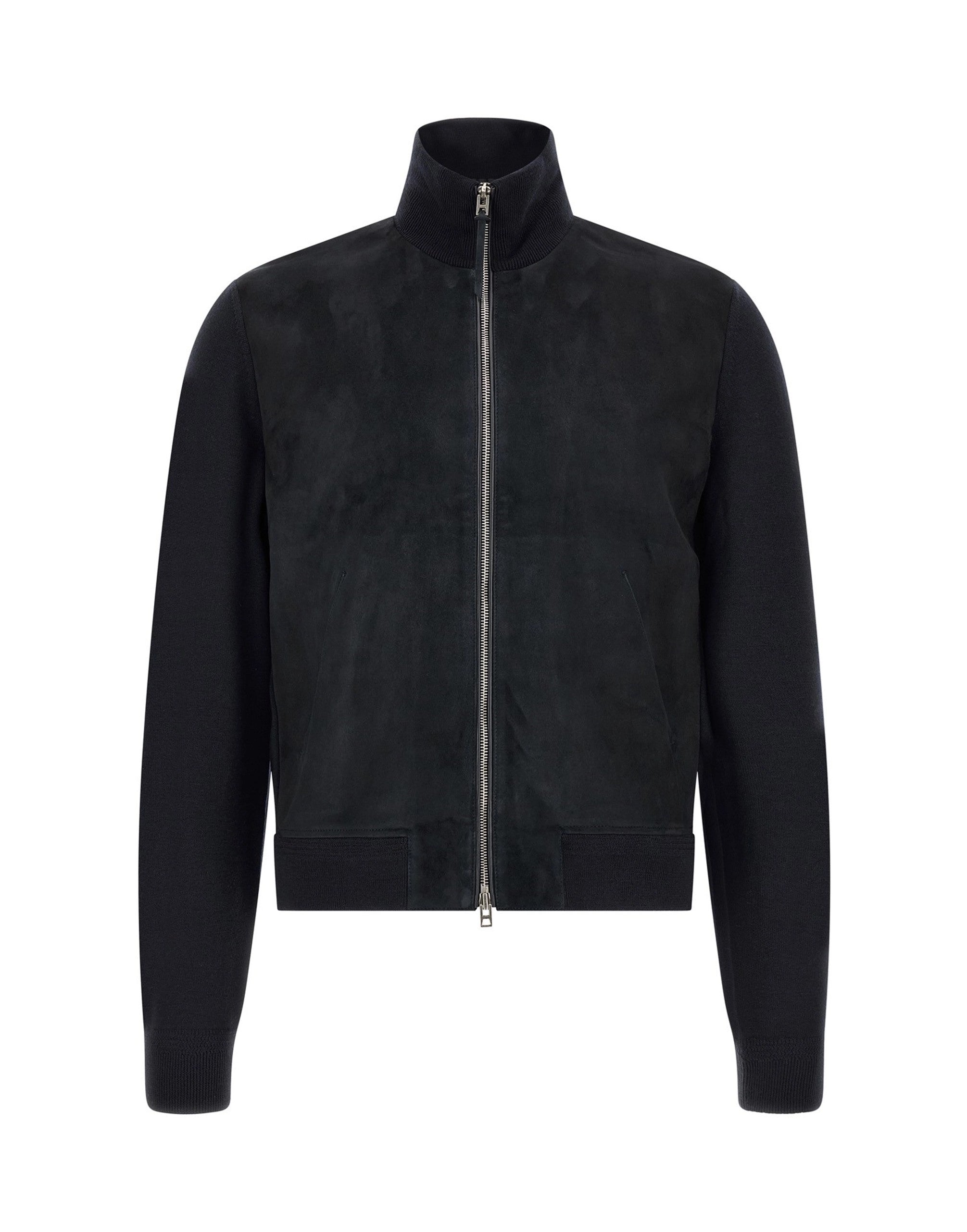 Tom Ford Cardigan aus zwei Materialien mit Wildleder