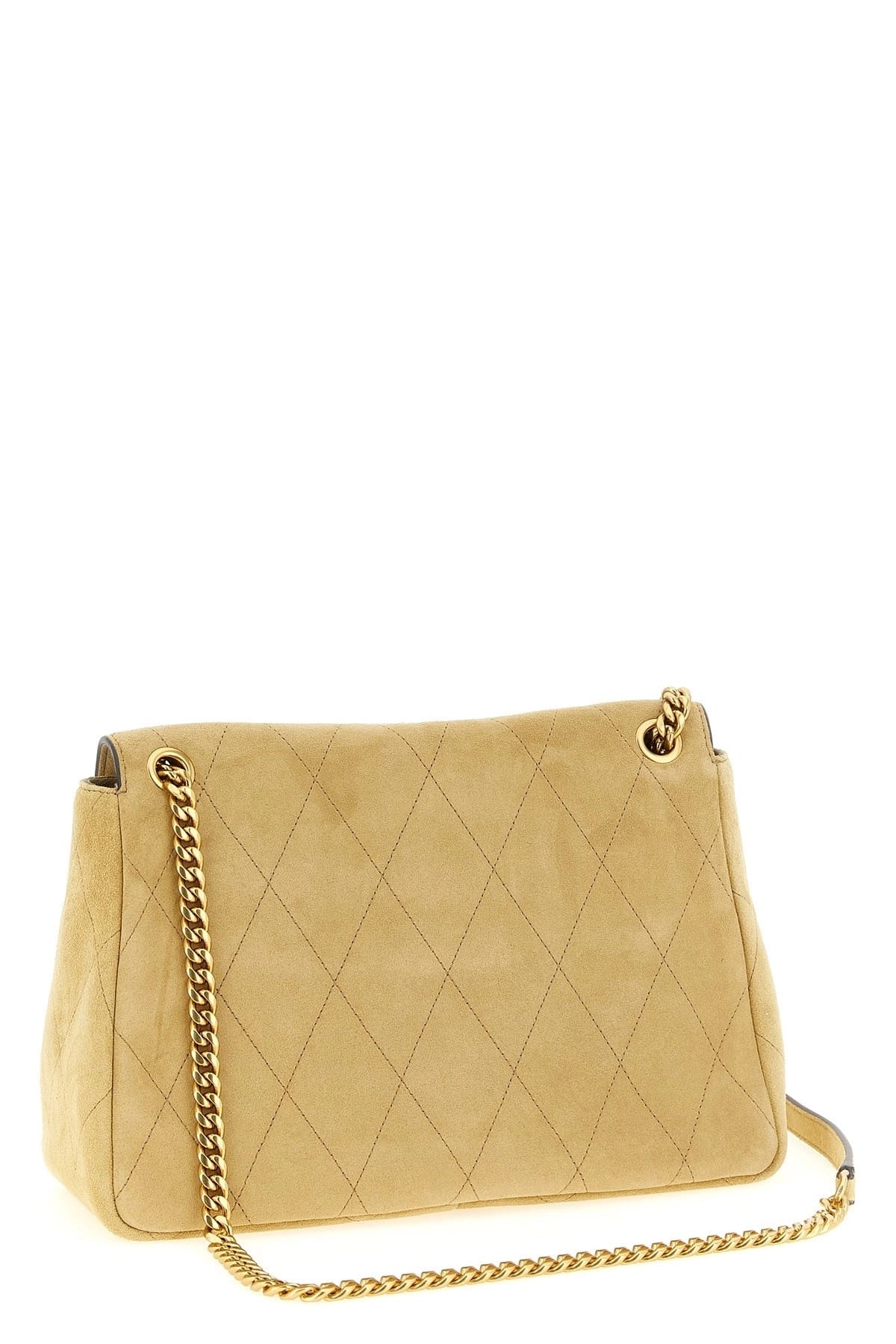 Tory Burch Charlie Mittelgroße Schultertasche aus Wildleder - alternate view