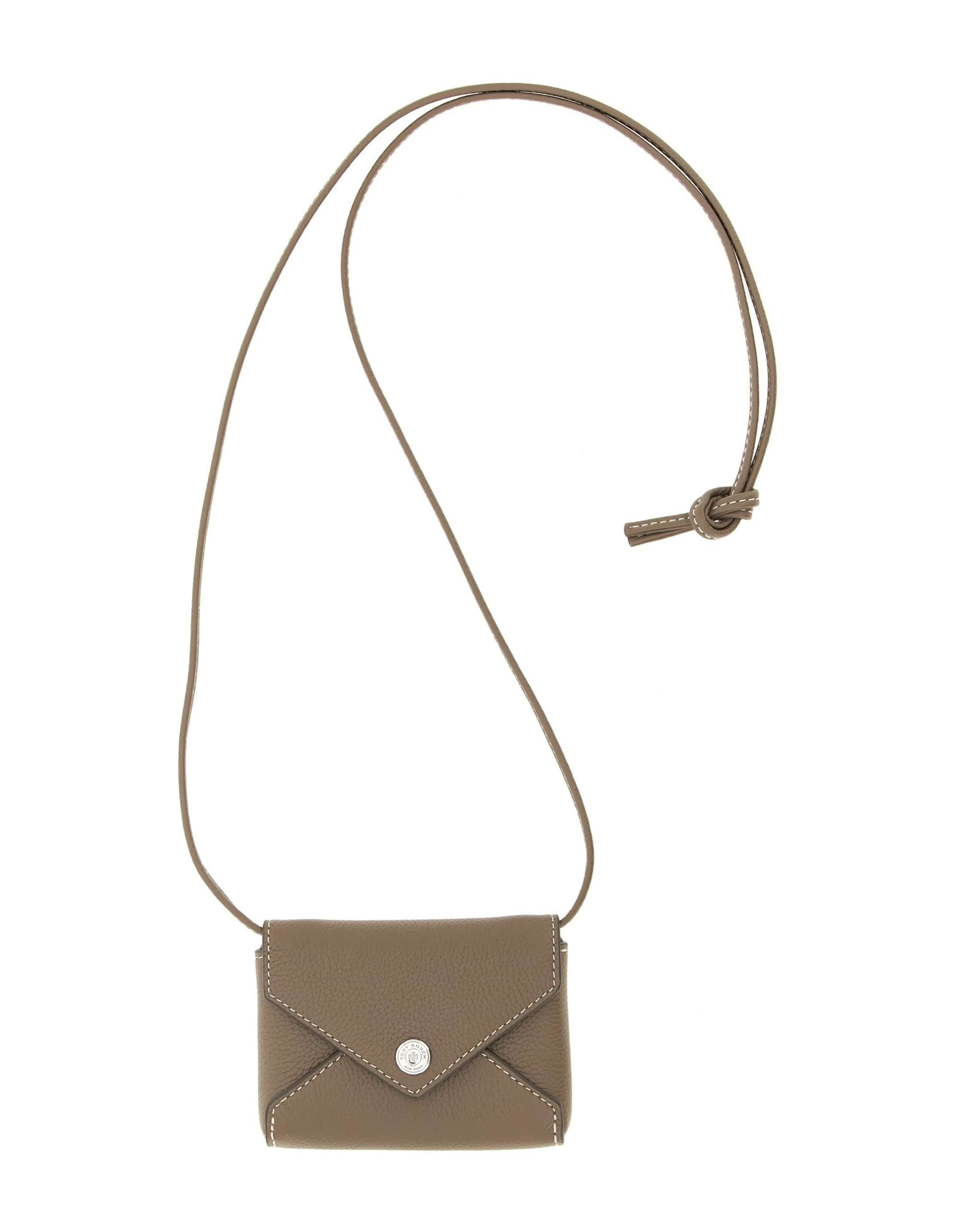 Tory Burch Lanyard Leather Card Holder | Sendegaro FR