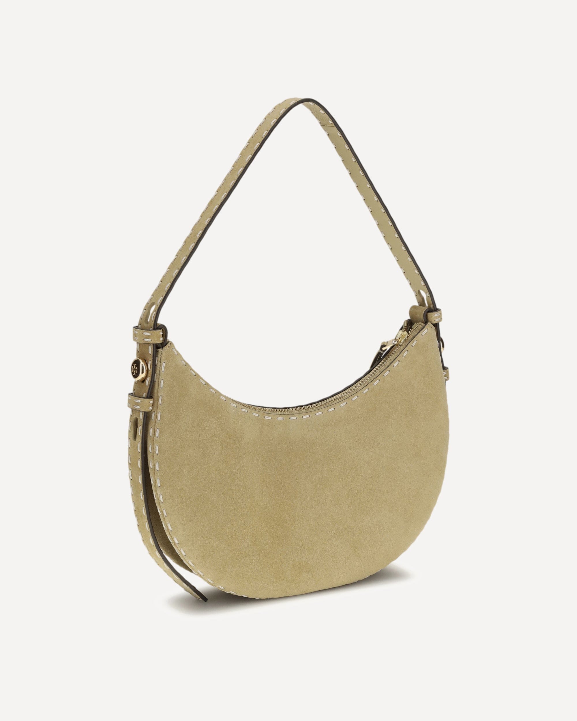 Tory Burch Leather Shoulder Bag With Zipper