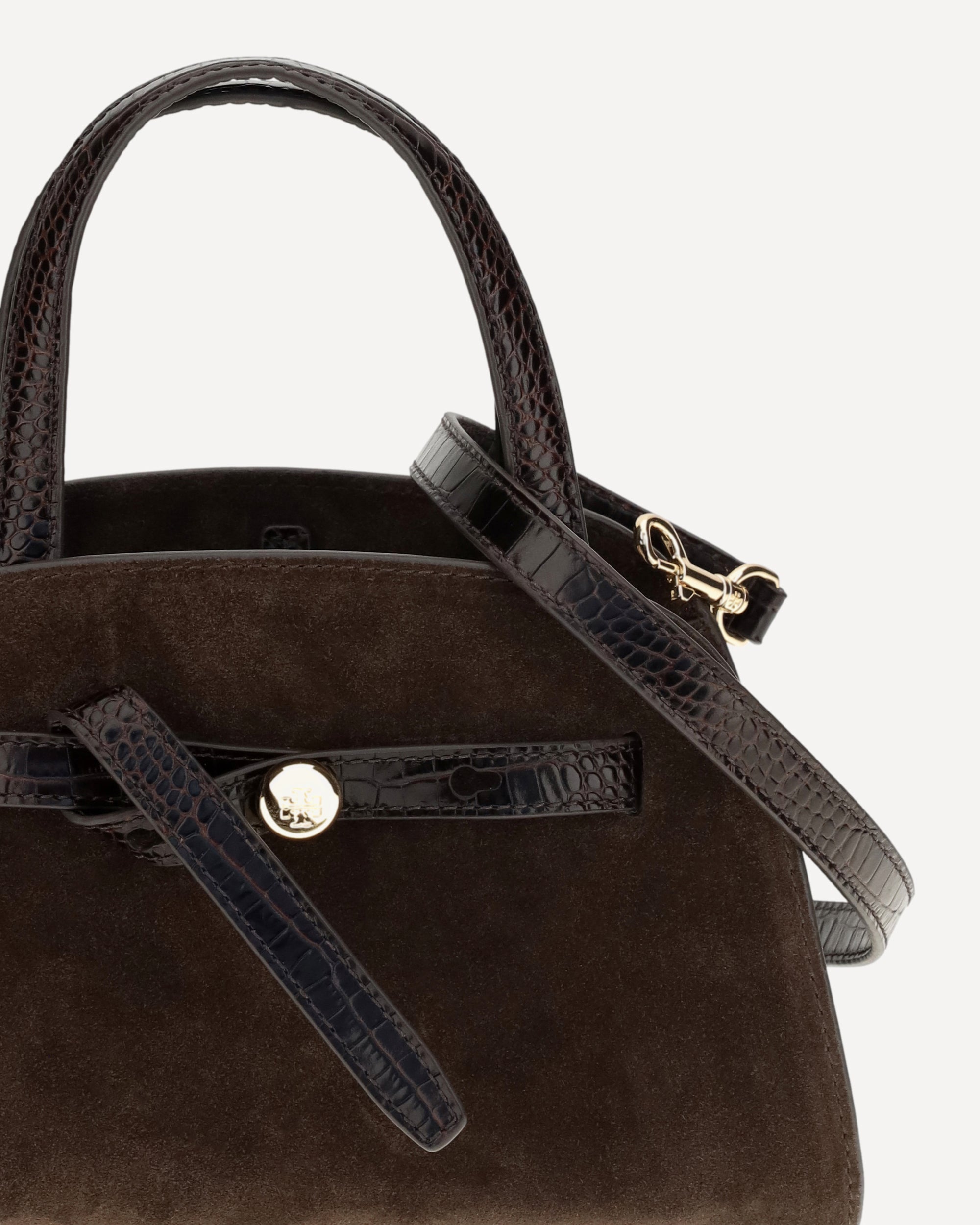 Tory Burch Small Romy Suede Top Handle Bag