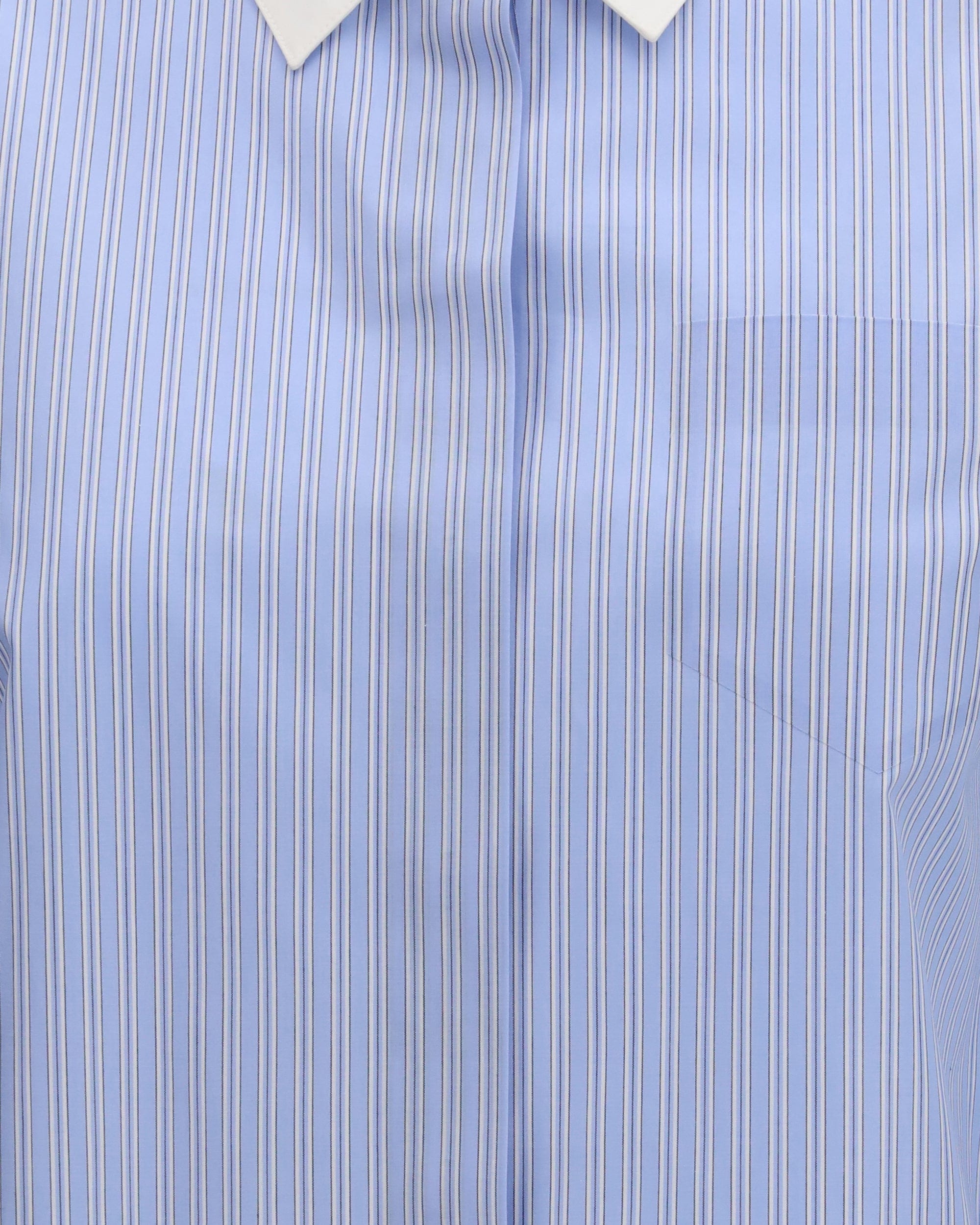 Tory Burch Striped Cotton Shirt With Chest Pocket