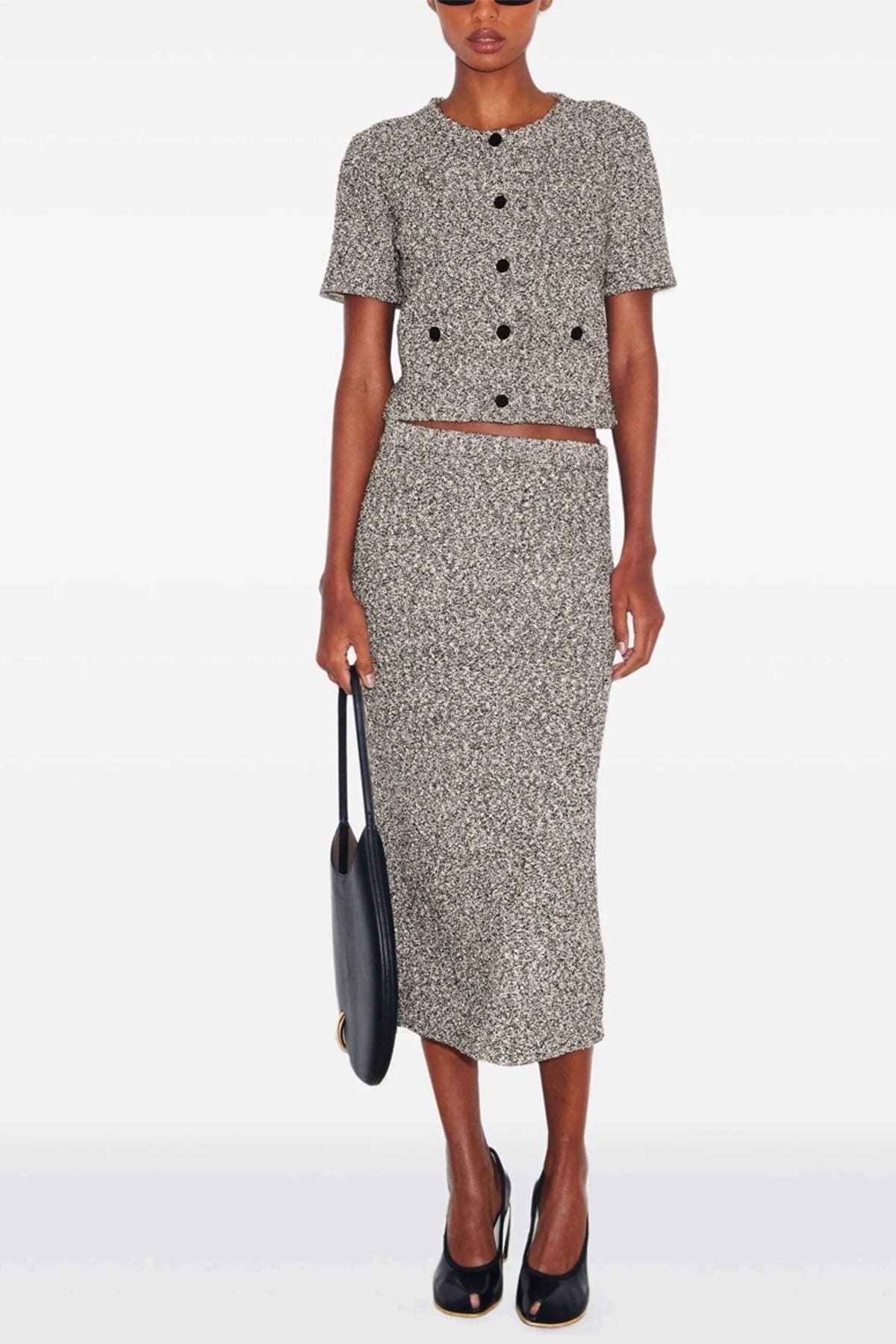 Tory Burch Tory Burch Tweed Midi Skirt