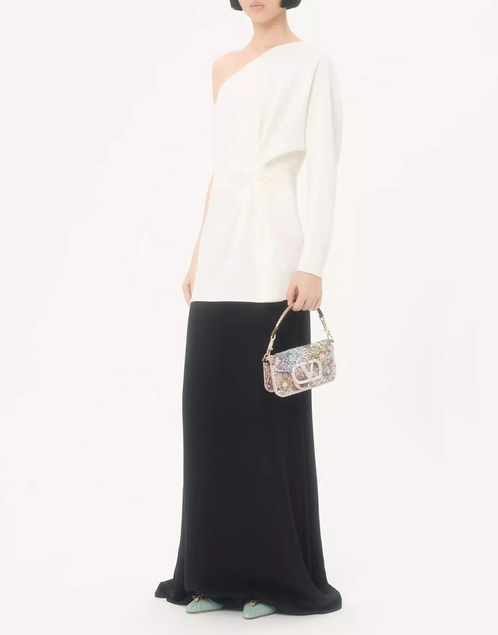 Valentino Asymmetric One-Shoulder Top