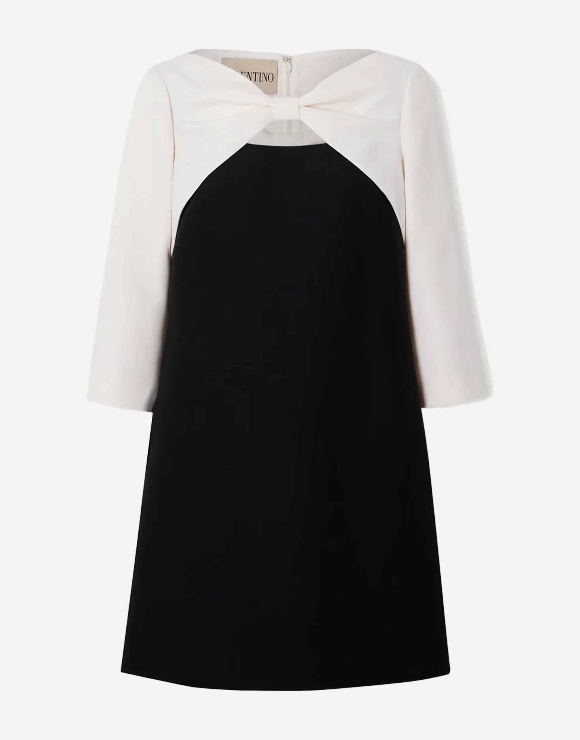 Valentino Bow-Detailed Cutout Crepe Mini Dress