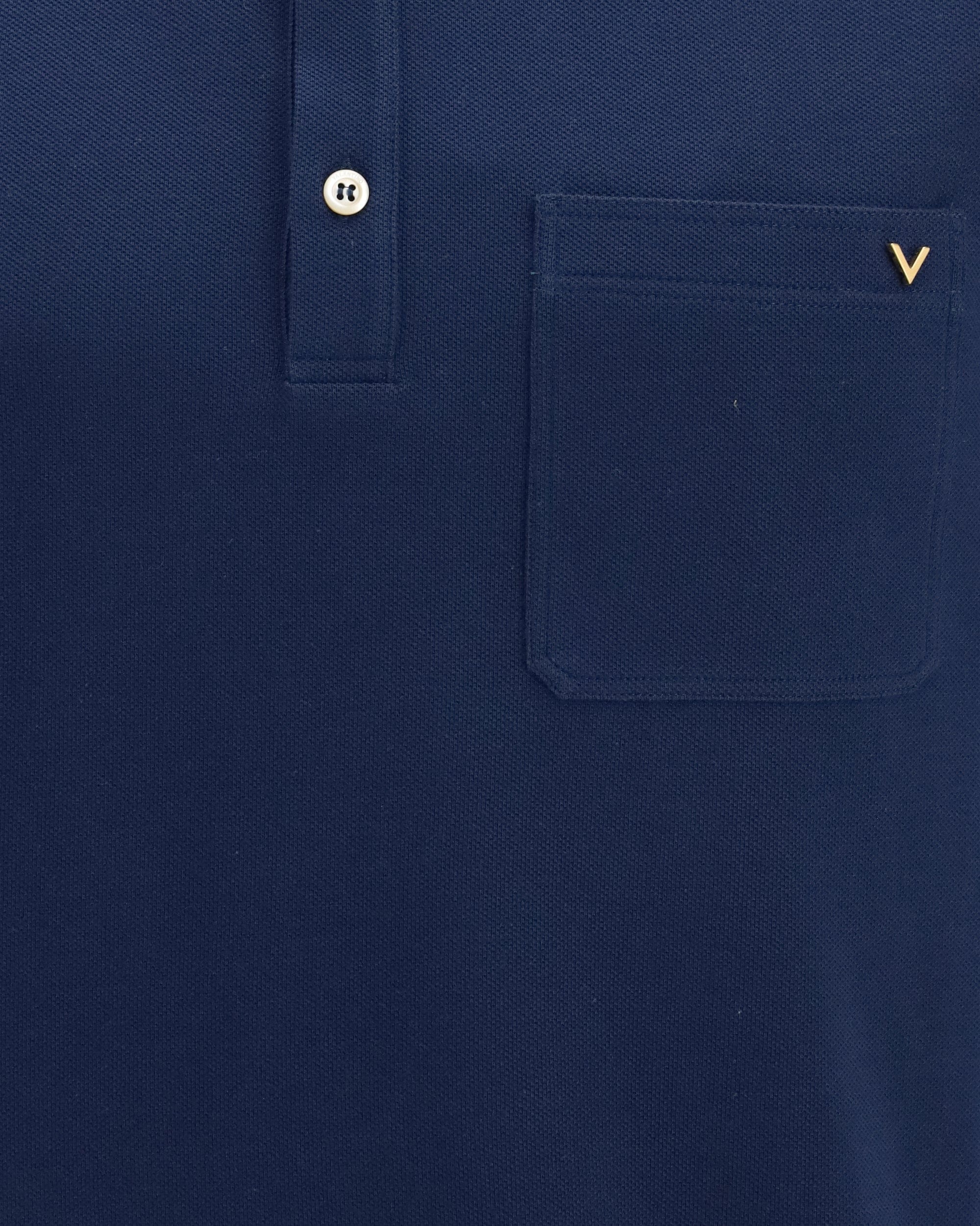 Valentino Valentino Cotton Piqué Polo With Vlogo