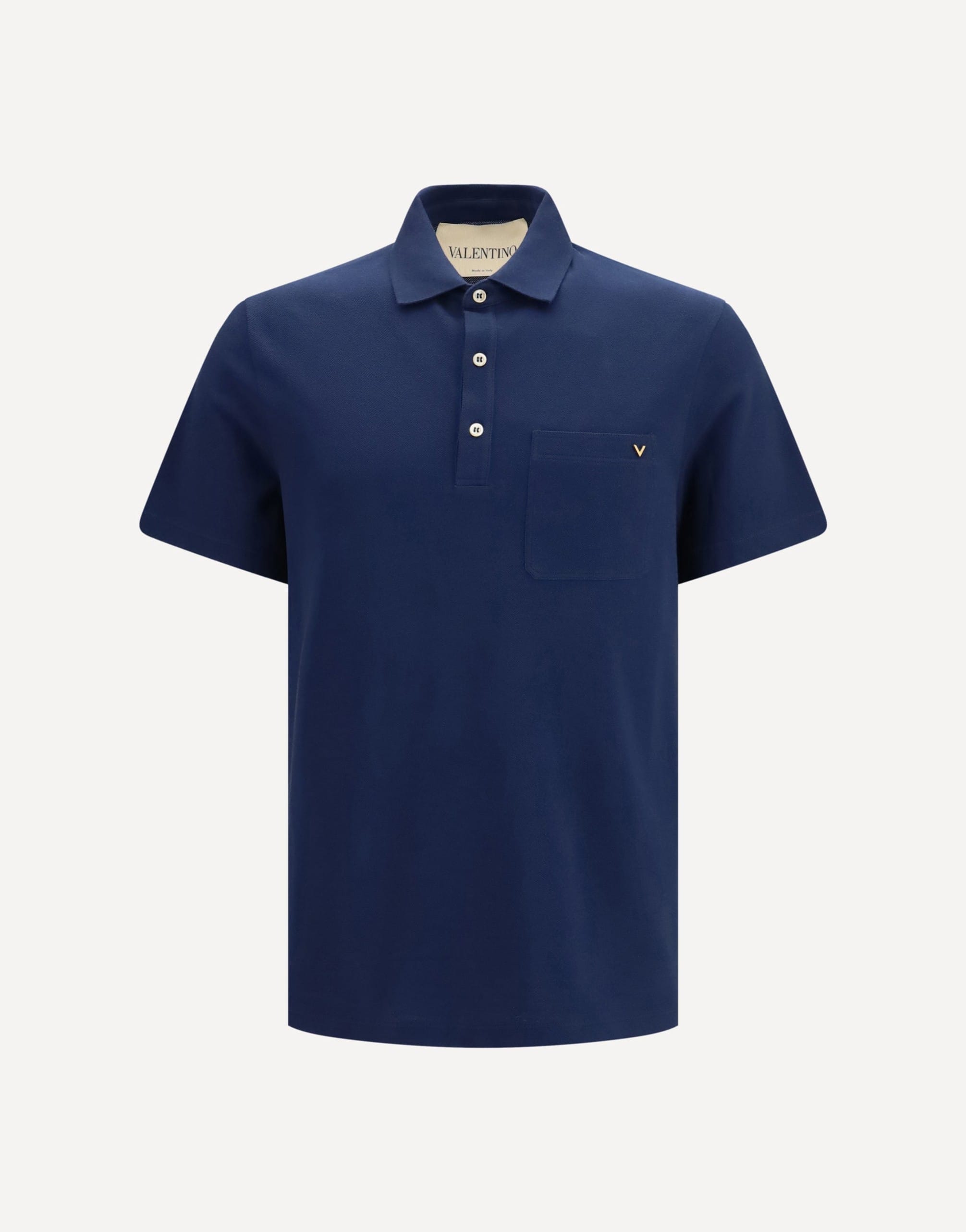 Valentino Valentino Cotton Piqué Polo With Vlogo