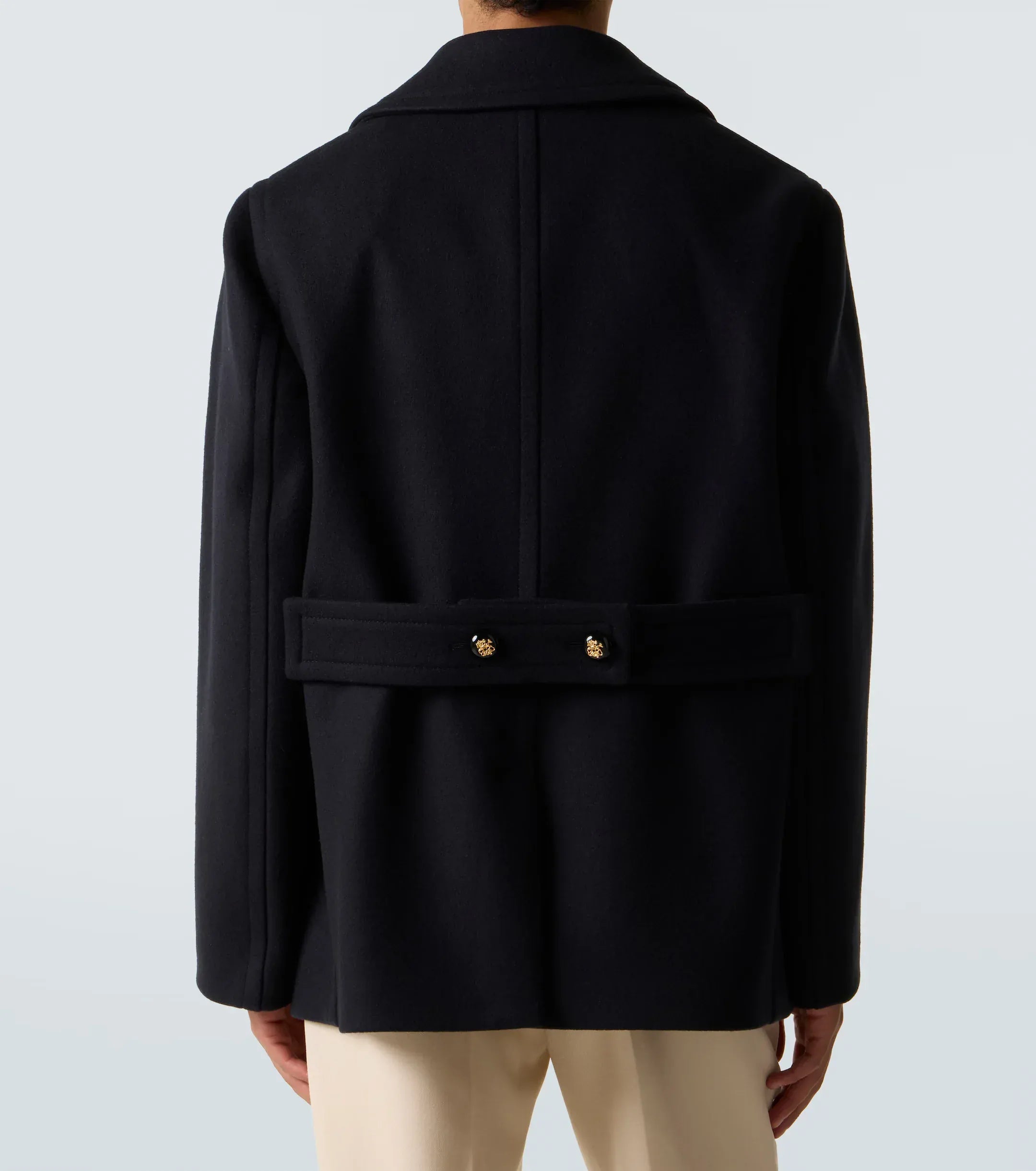 Valentino Double-Breasted virgin Wool Pea Coat